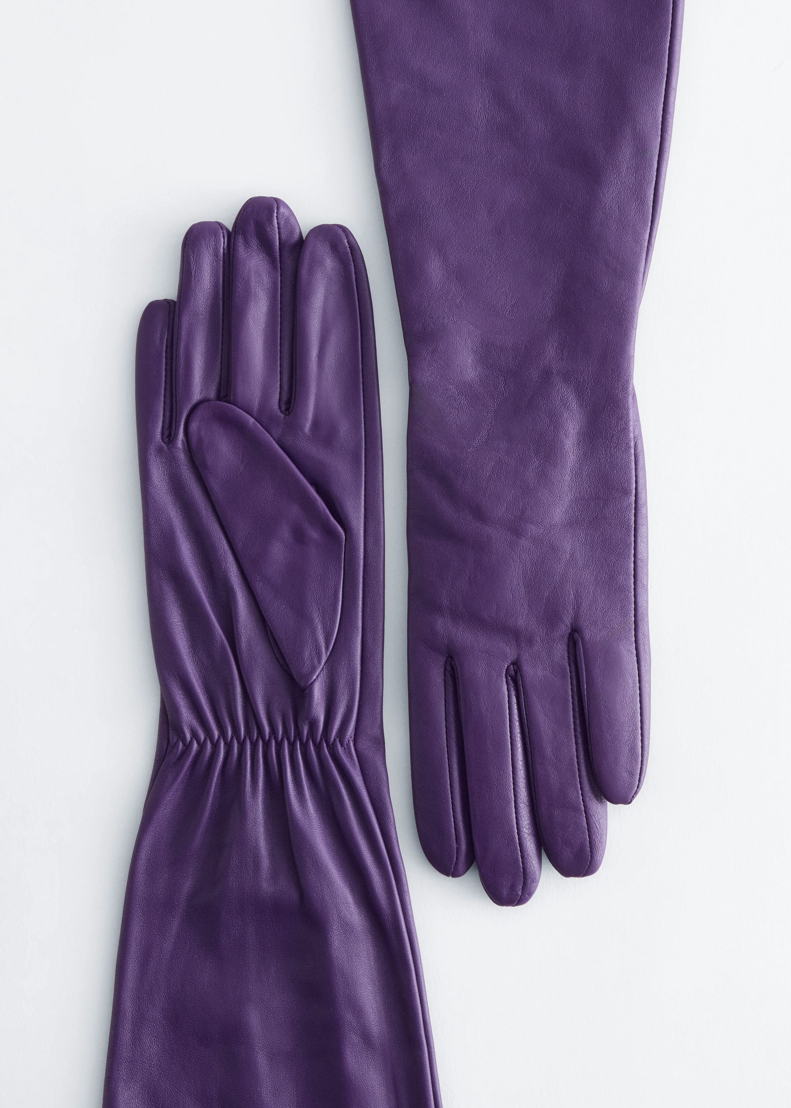 Long Leather Gloves - {{variantName}} - Descriptive Detail
