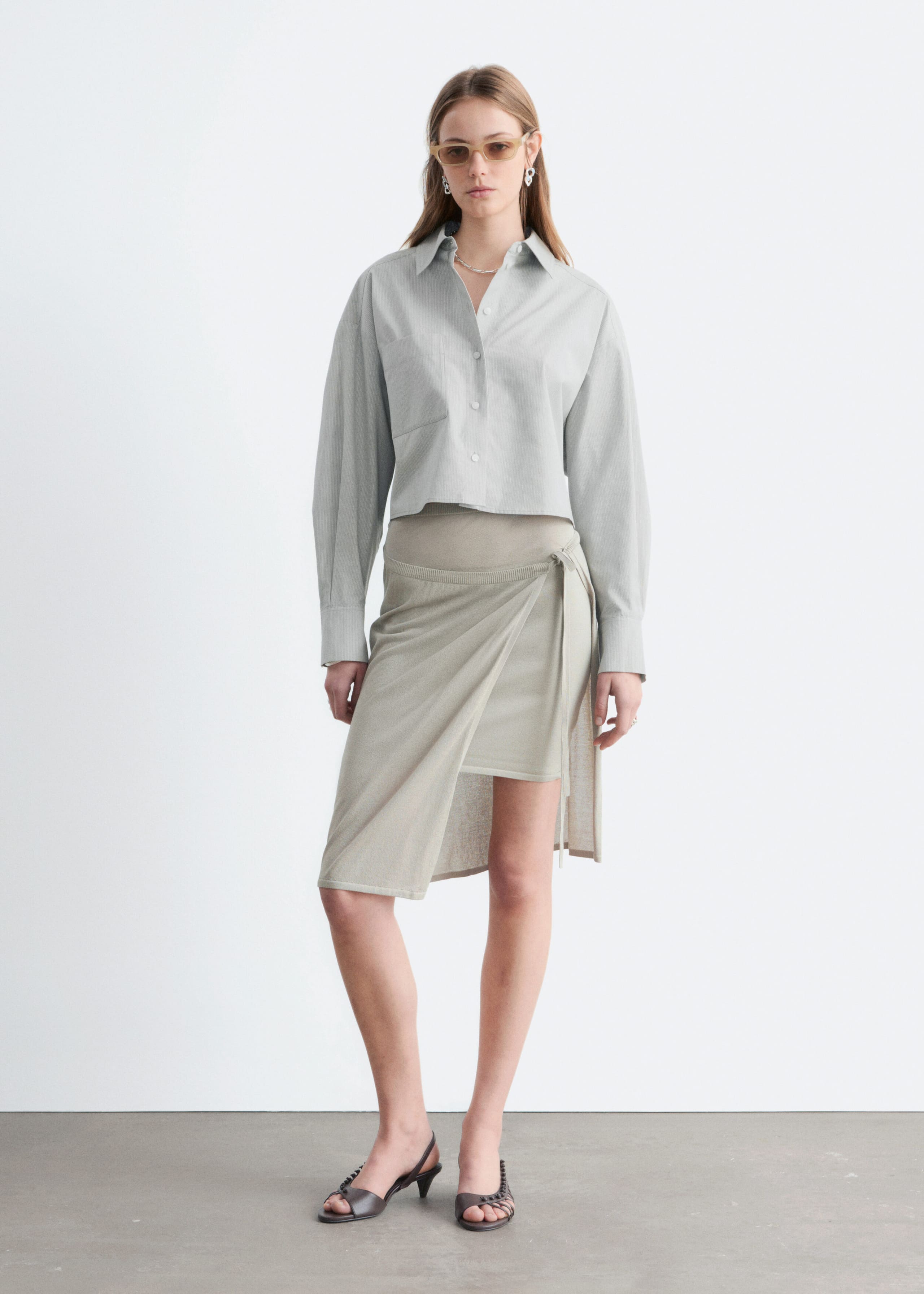 Image of Gonna midi a portafoglio