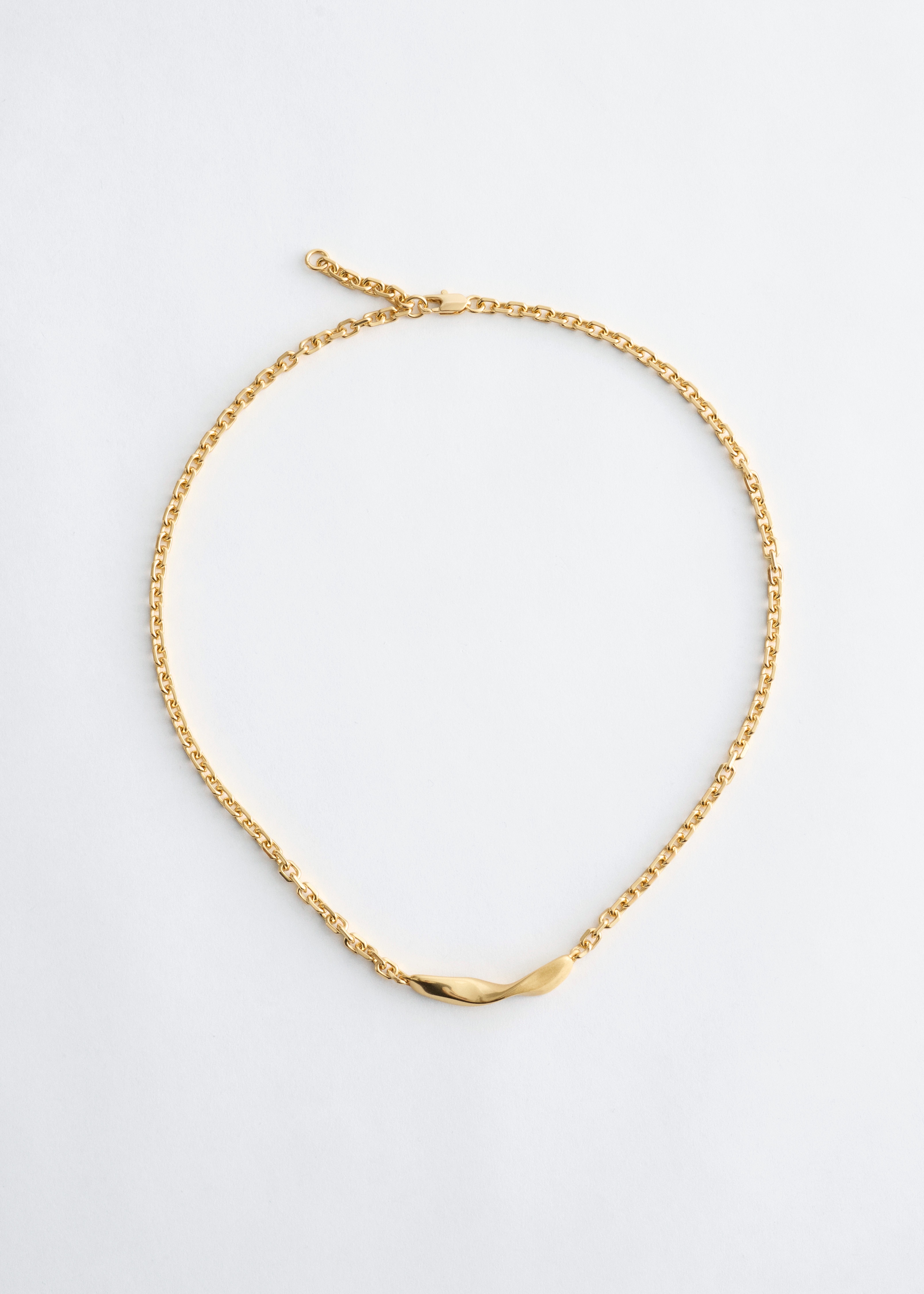 Halskette mit Twist-Detail - Gold/Silber
