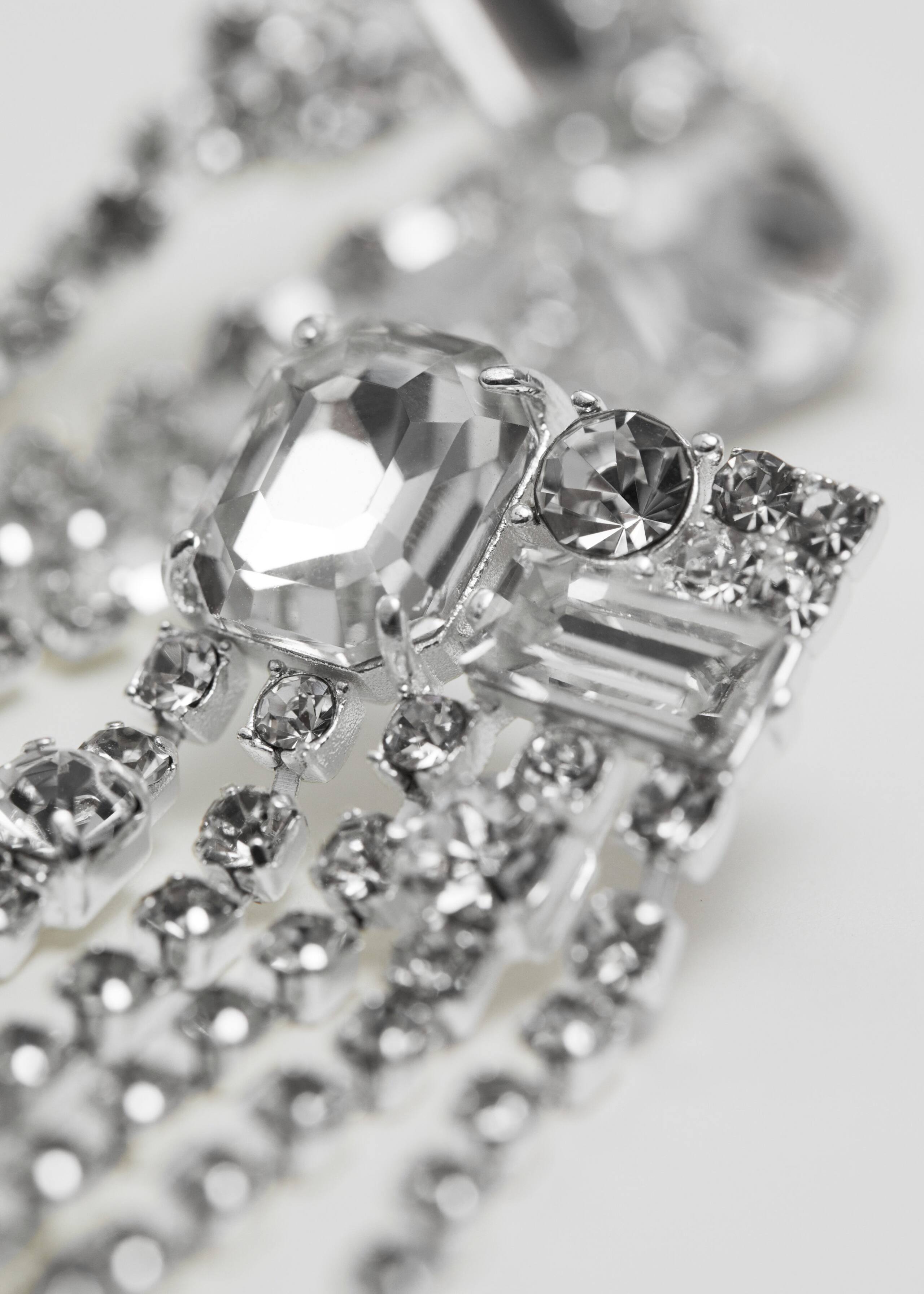 Boucles d’oreilles à franges avec strass - {{variantName}} - Descriptive Detail