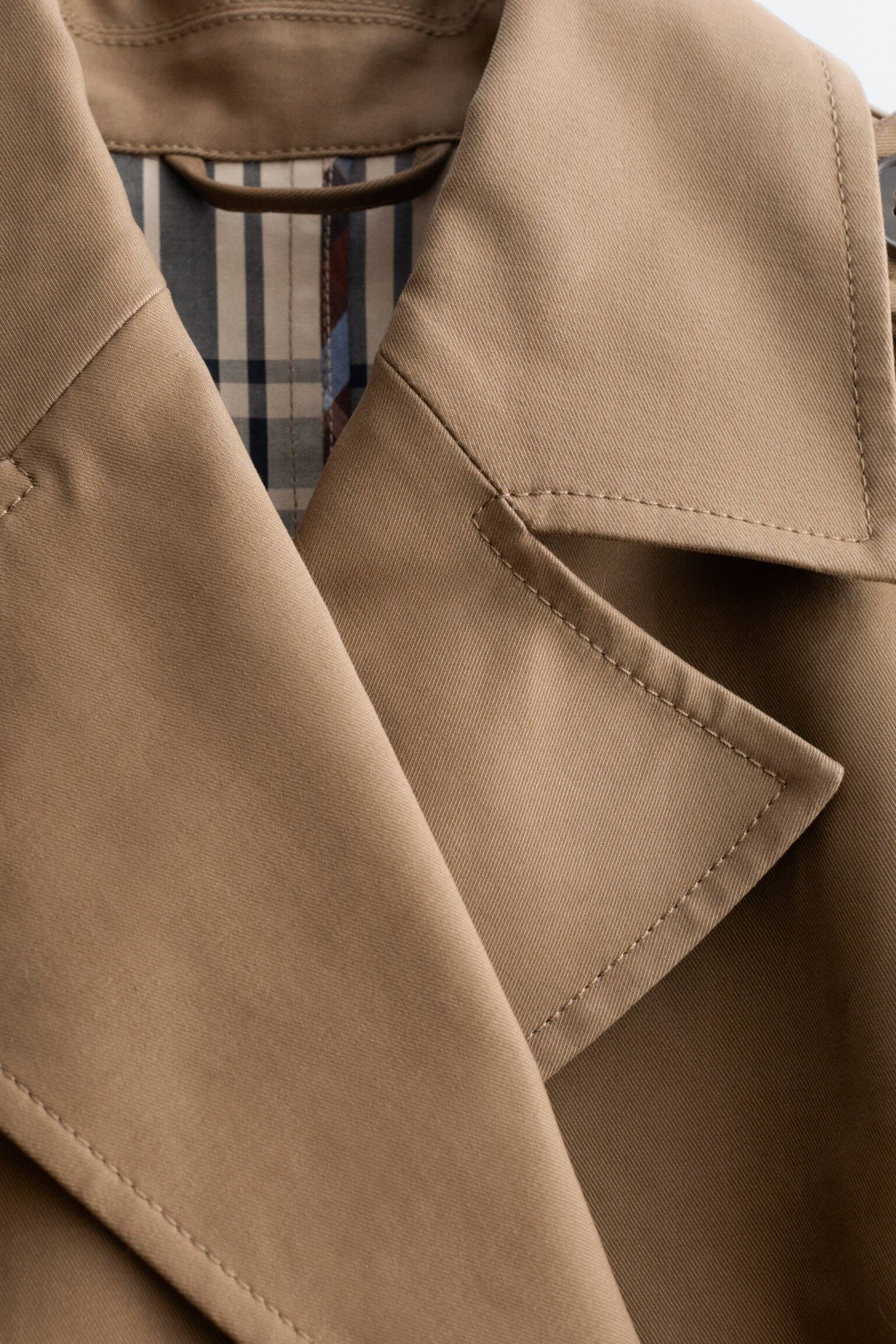 Trenchcoat met ceintuur - Donkerbeige - 10