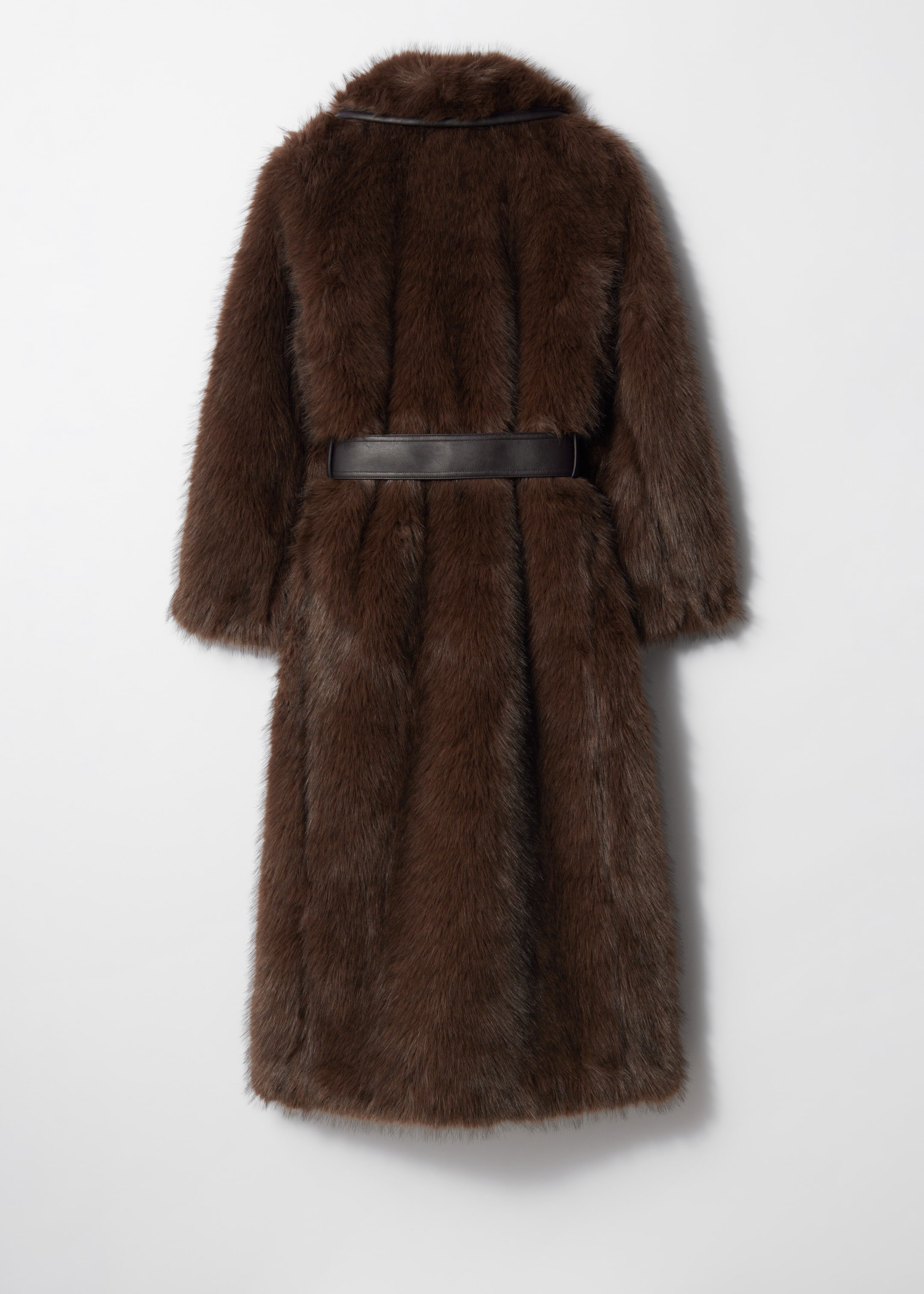View larger image: Belted Faux Fur Coat - Brown - Ladies | H&M GB 2