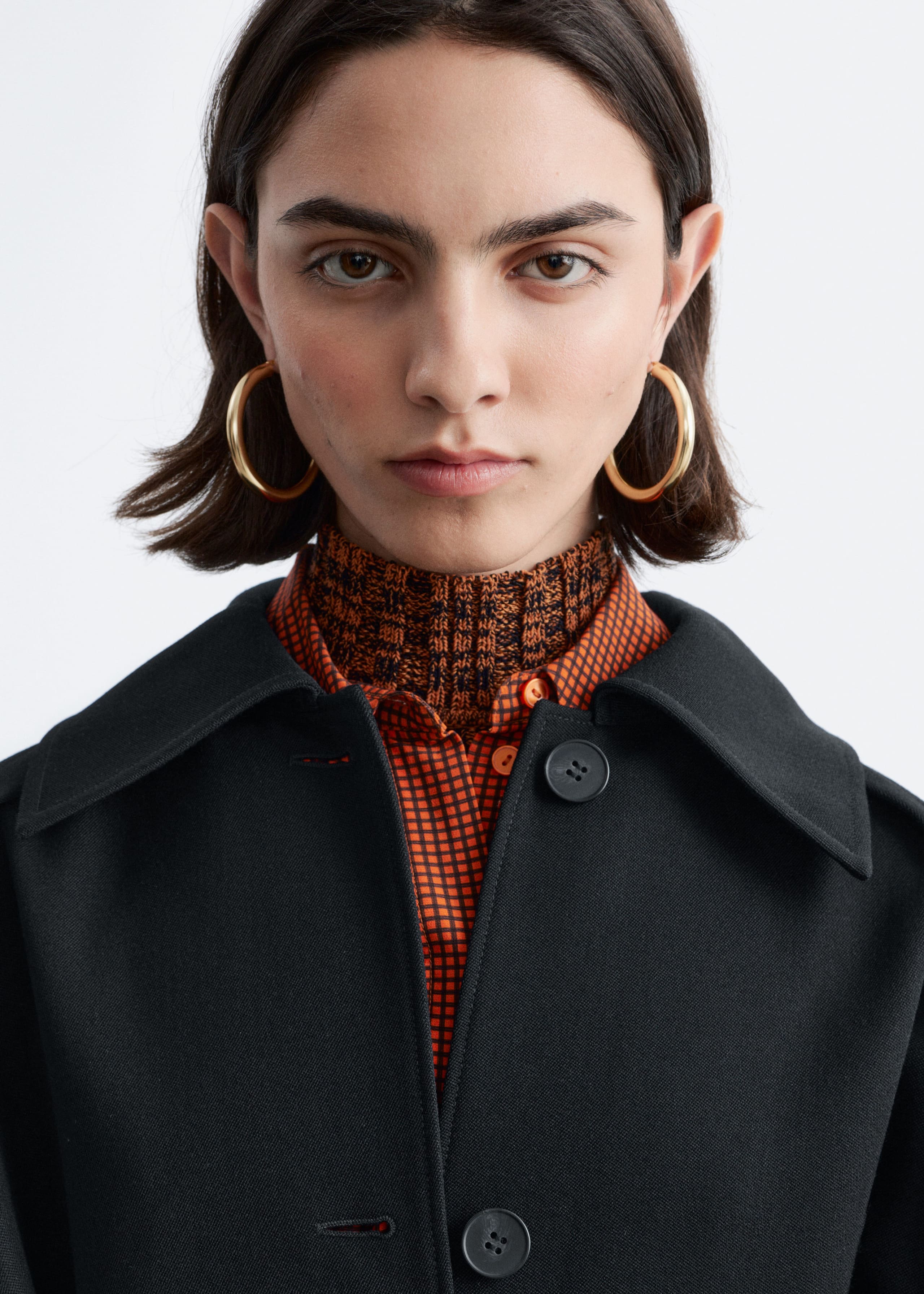 Image of Trenchcoat aus Wolle mit Bindegürtel