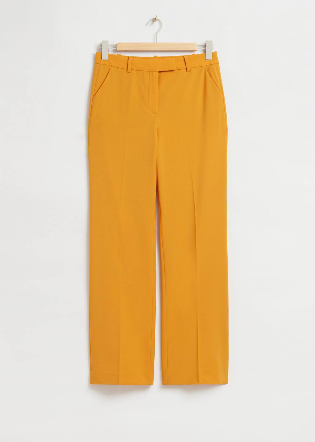 Straight Low Waist Trousers - Mustard Yellow - Still Life