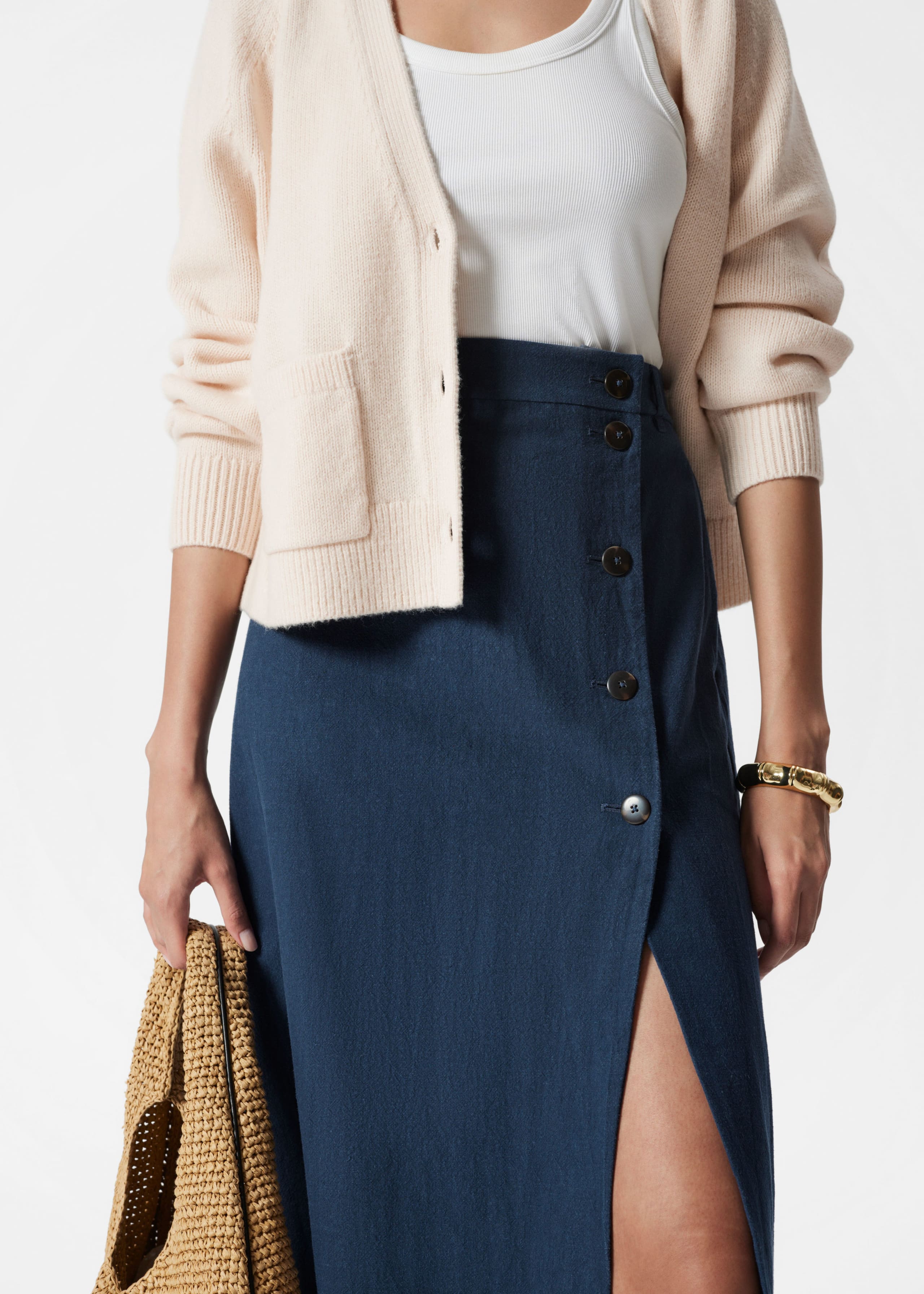 Image of A-Line Midi Skirt