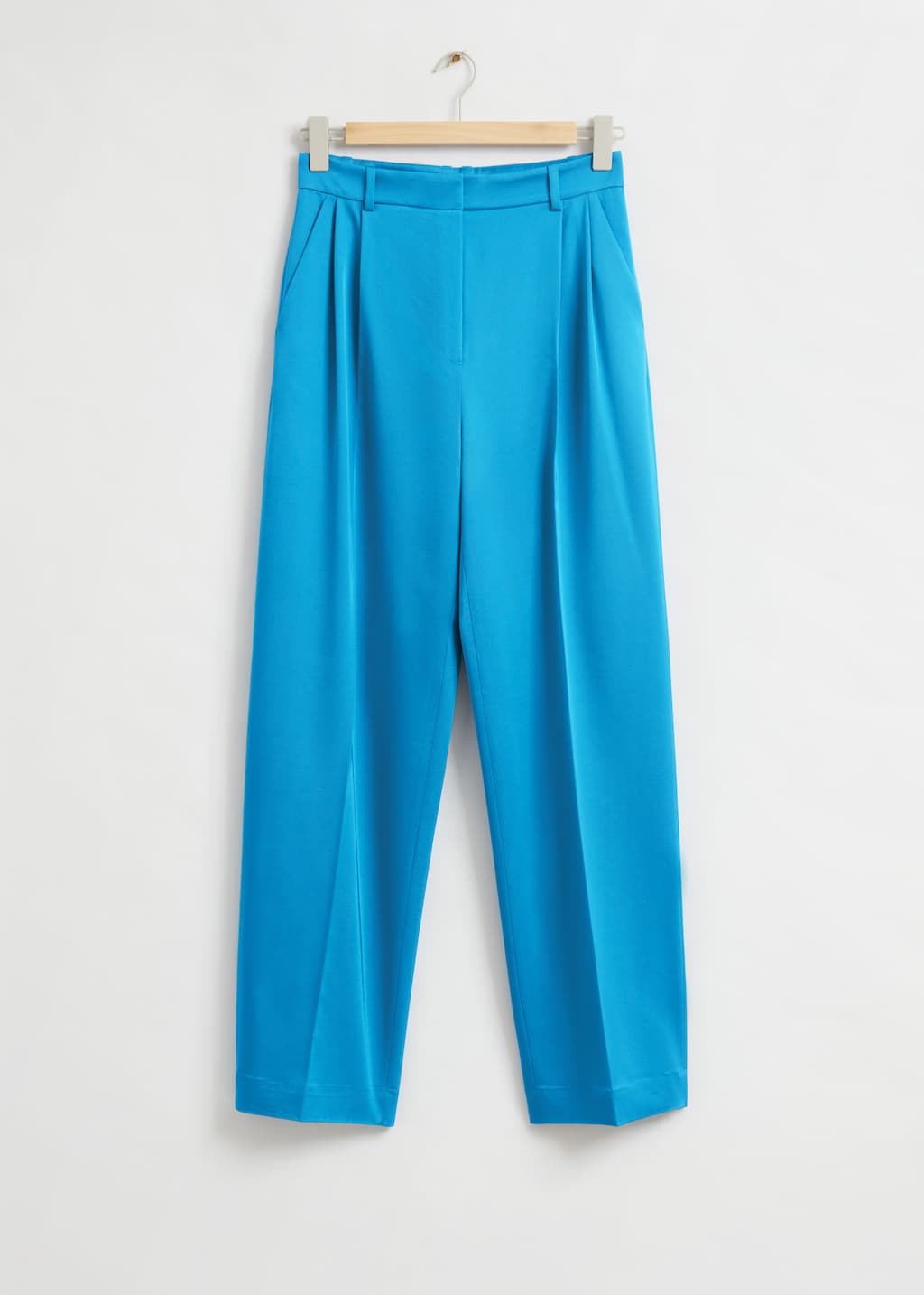 TailoredSatinRelaxed-FitTrousers - Bright Blue - Bodegón