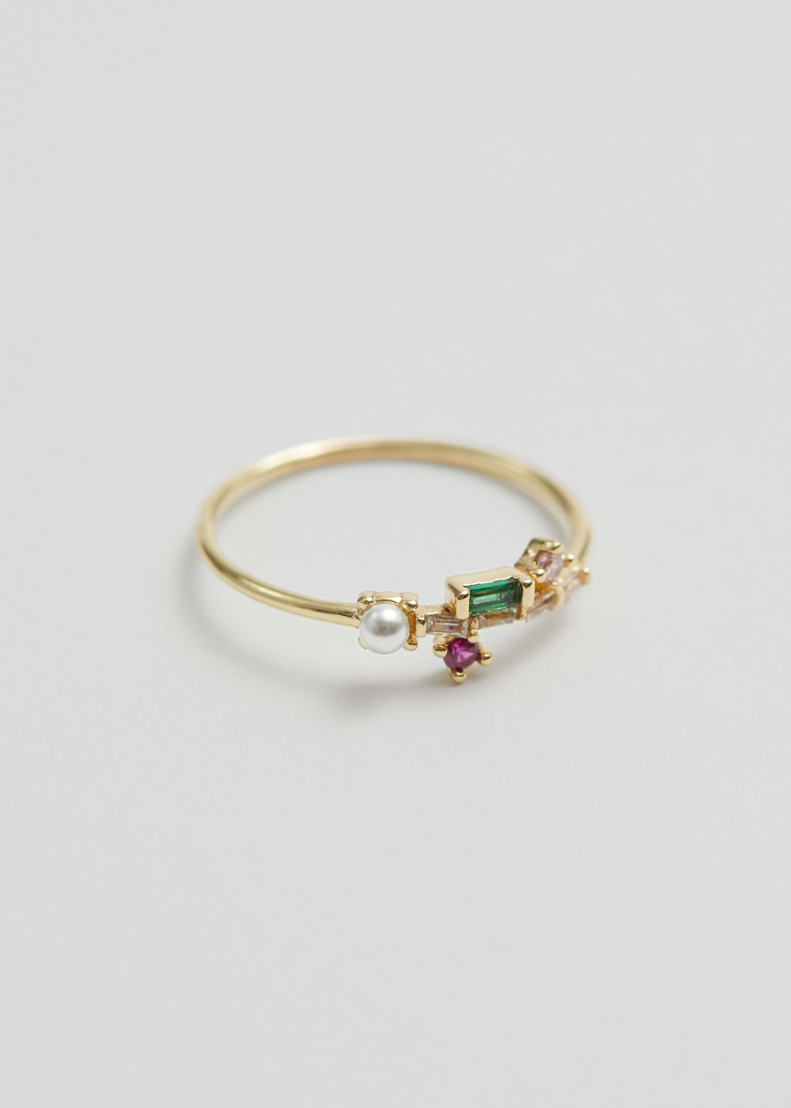 Delicate Embellished Ring - Gold - Still Life