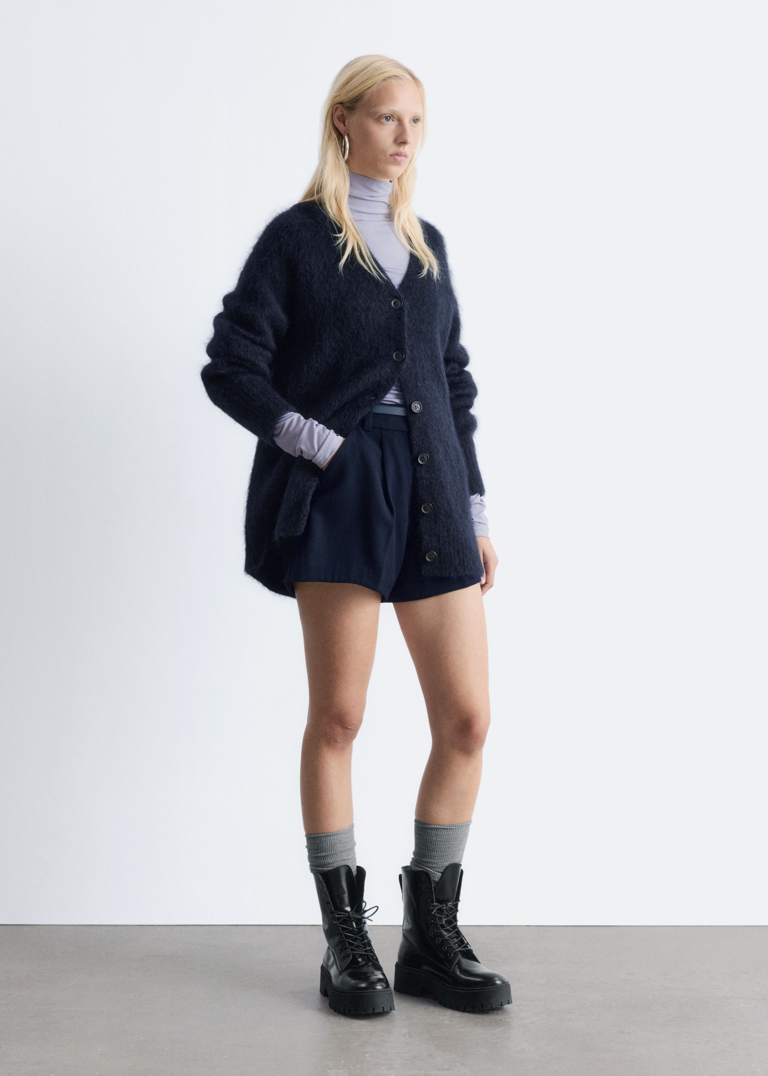 Image of Long Mohair-Blend Cardigan