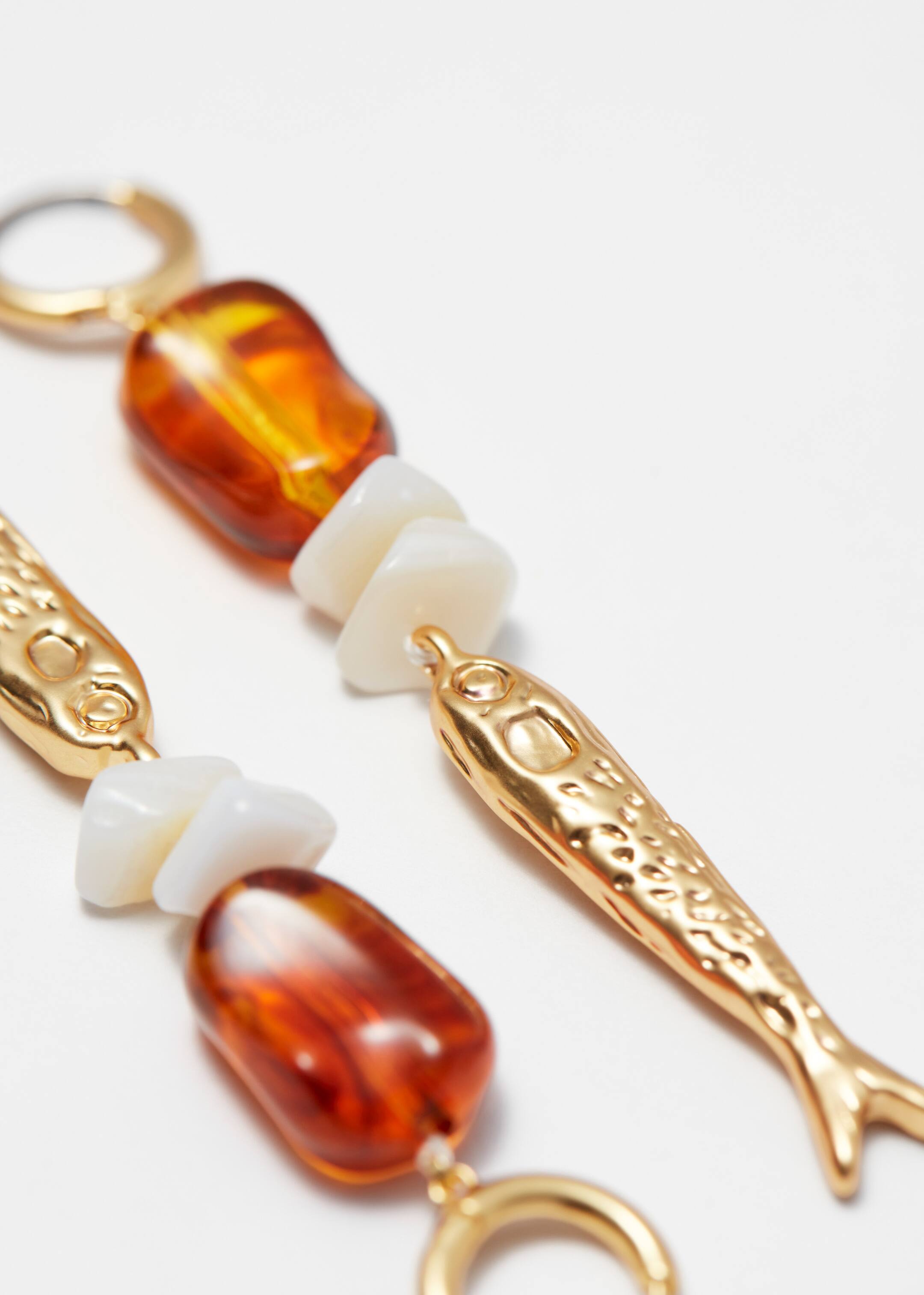 Ingrandisci l'immagine: Embellished Hoop Earrings - Gold/Orange - DONNA | H&M CH 2