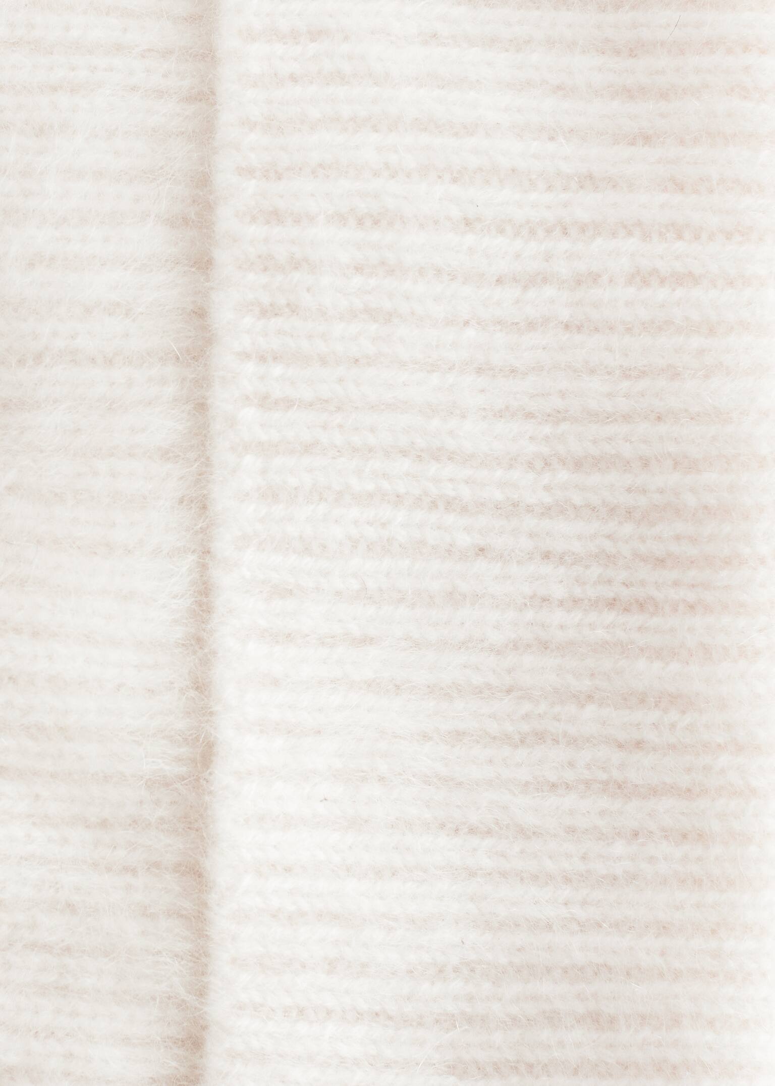 Brushed Cashmere Beanie - Cream/Dark Brown/Light Pink/Rust Brown - 4