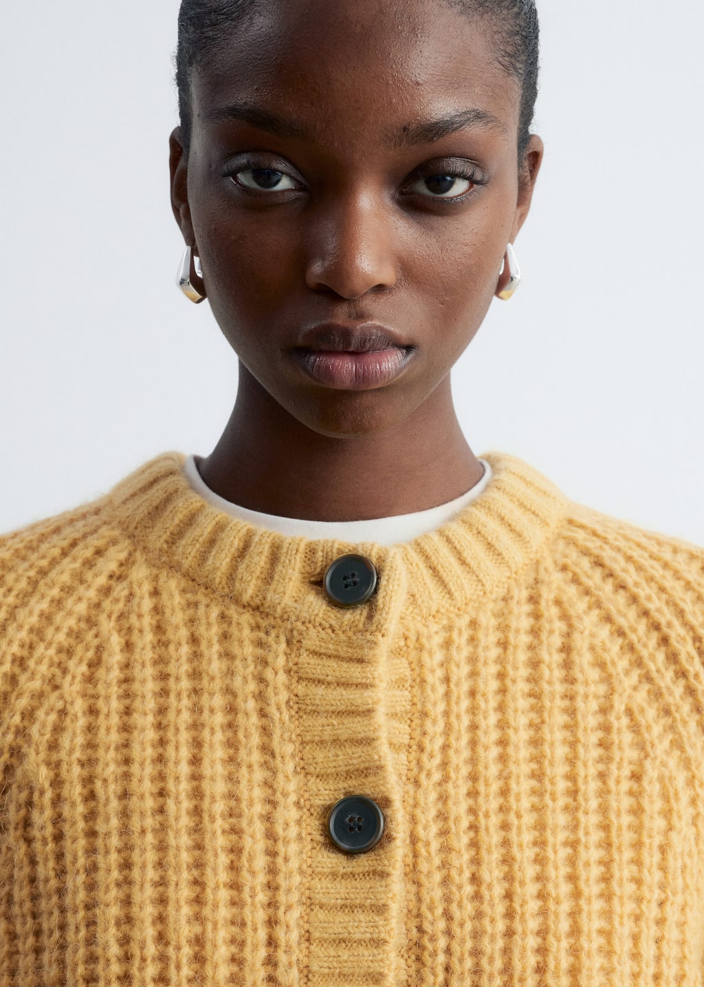 Image of Balloon-Sleeve Cardigan