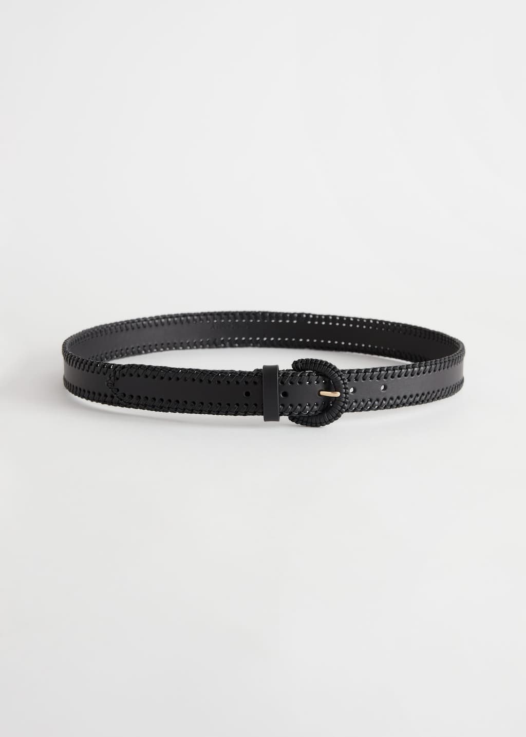 Braided Leather Belt - Cream - Still Life