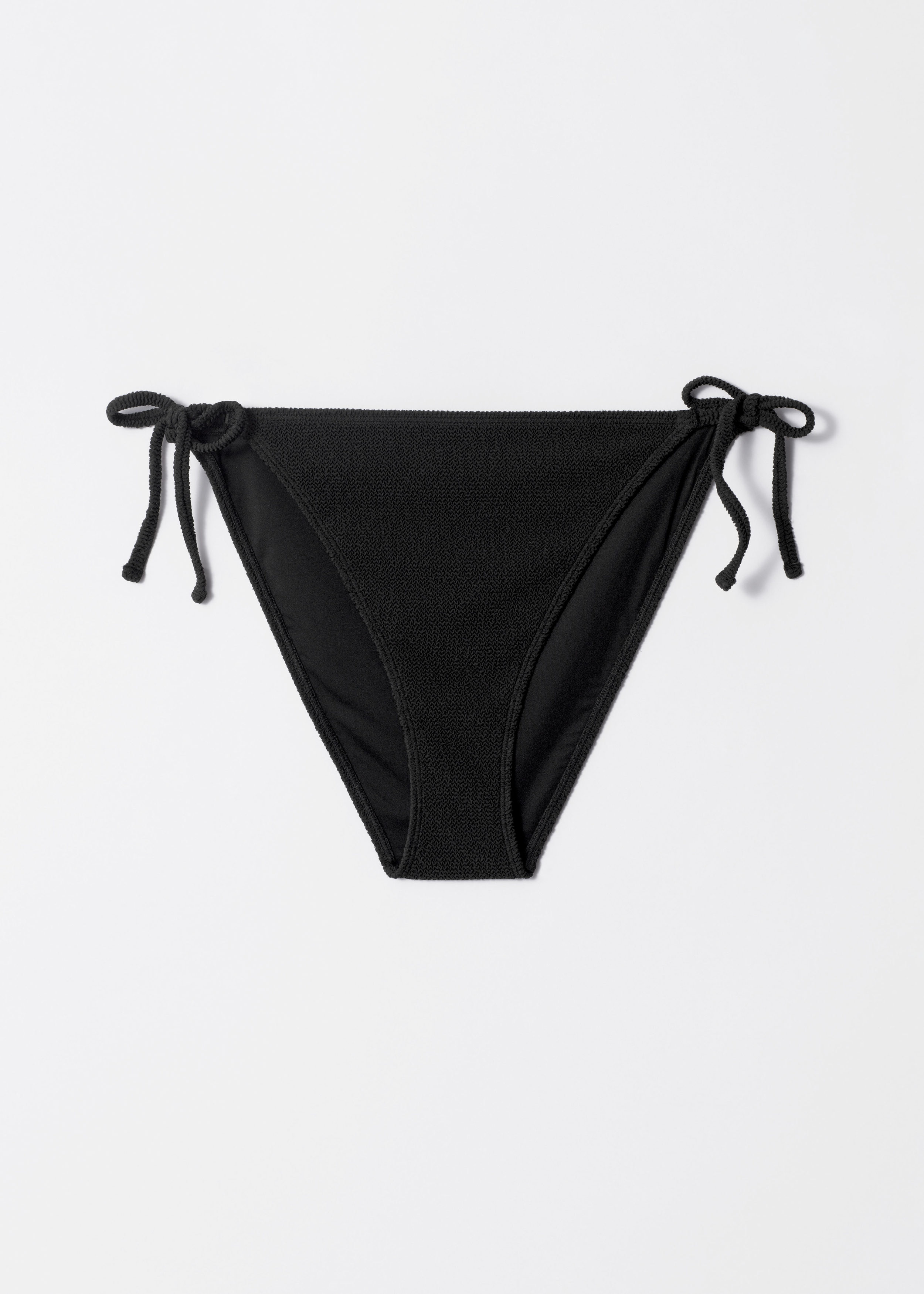 Textured Tie-Detail Bikini Briefs