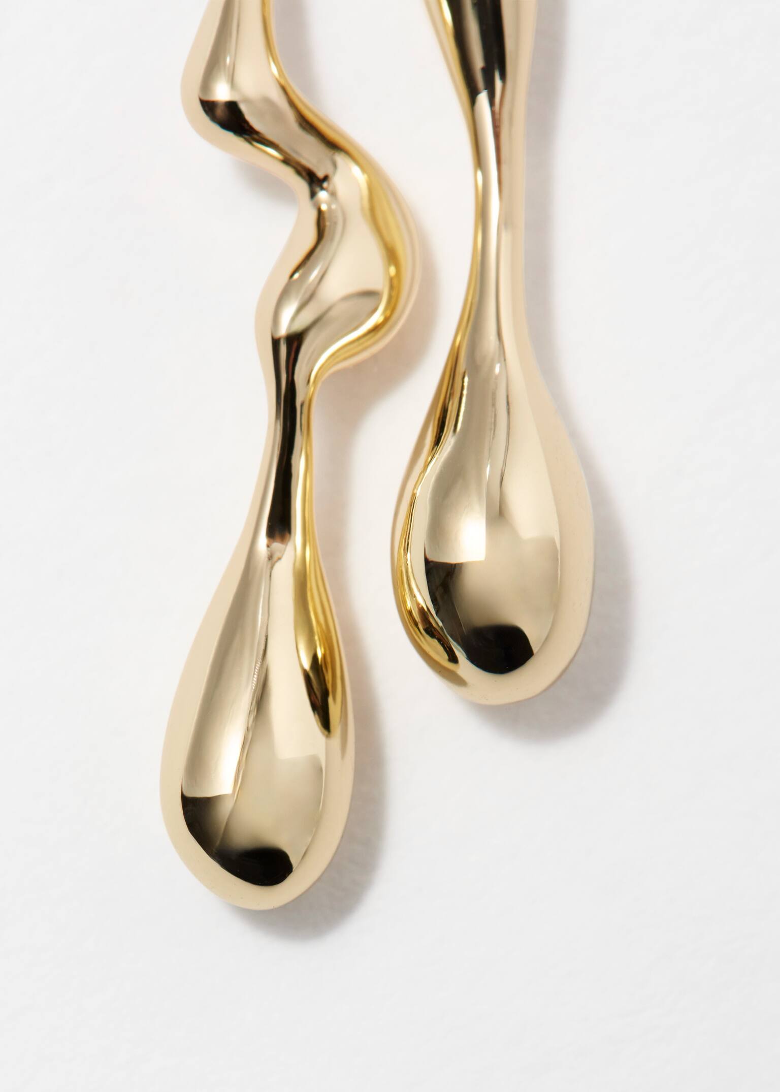 Długie wiszące kolczyki - Złoty/Srebrny - 3