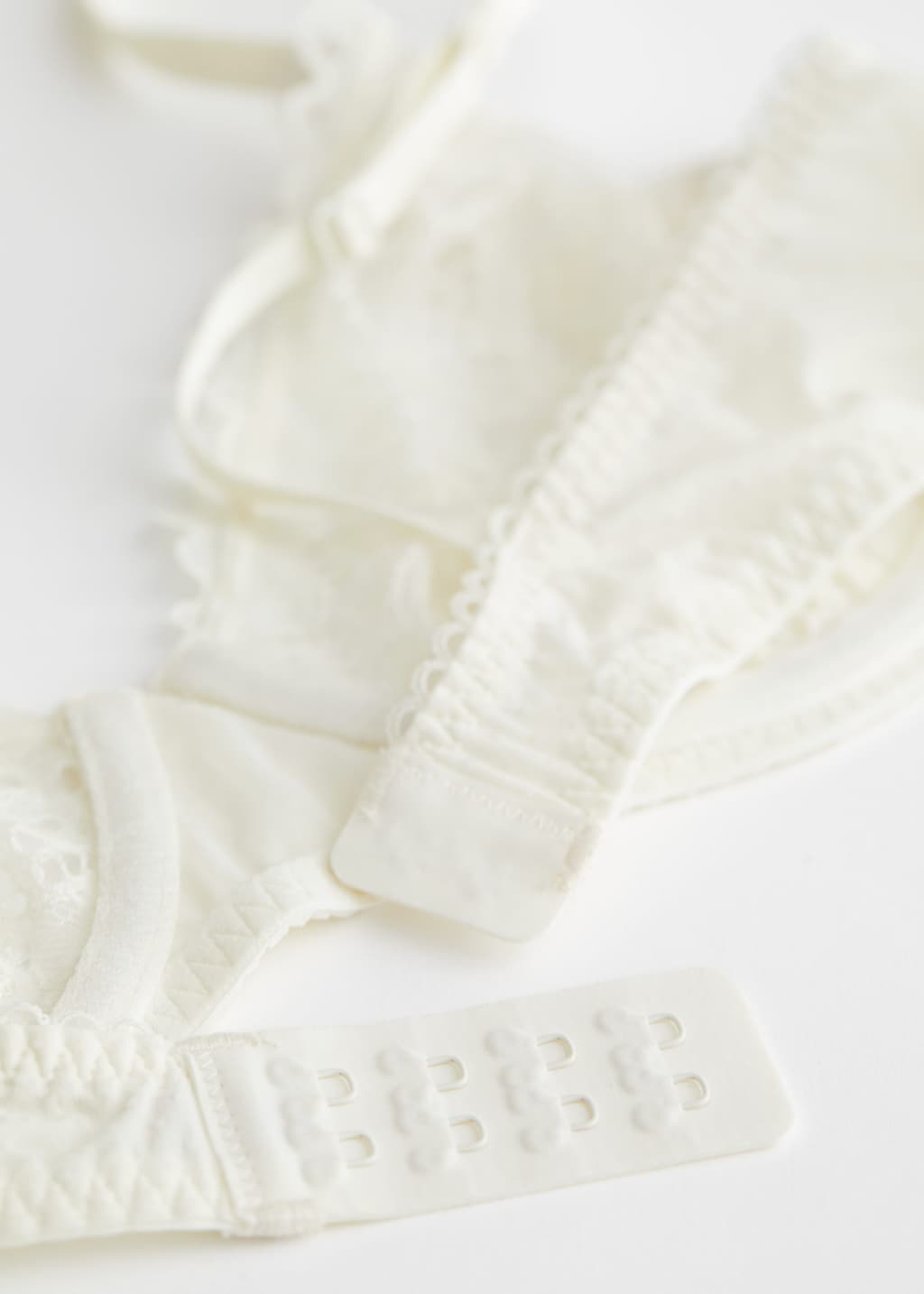 FloralLaceUnderwireBra - White - Bodegón