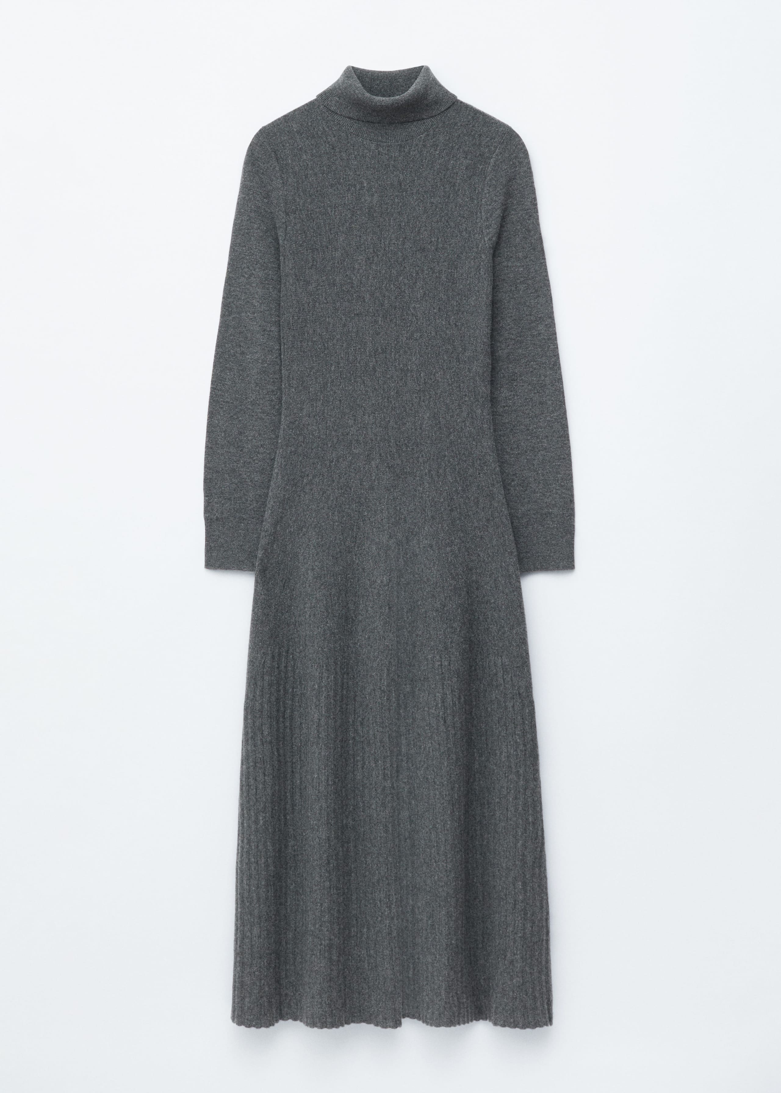 Image of Merino-Wool Turtleneck Maxi Dress