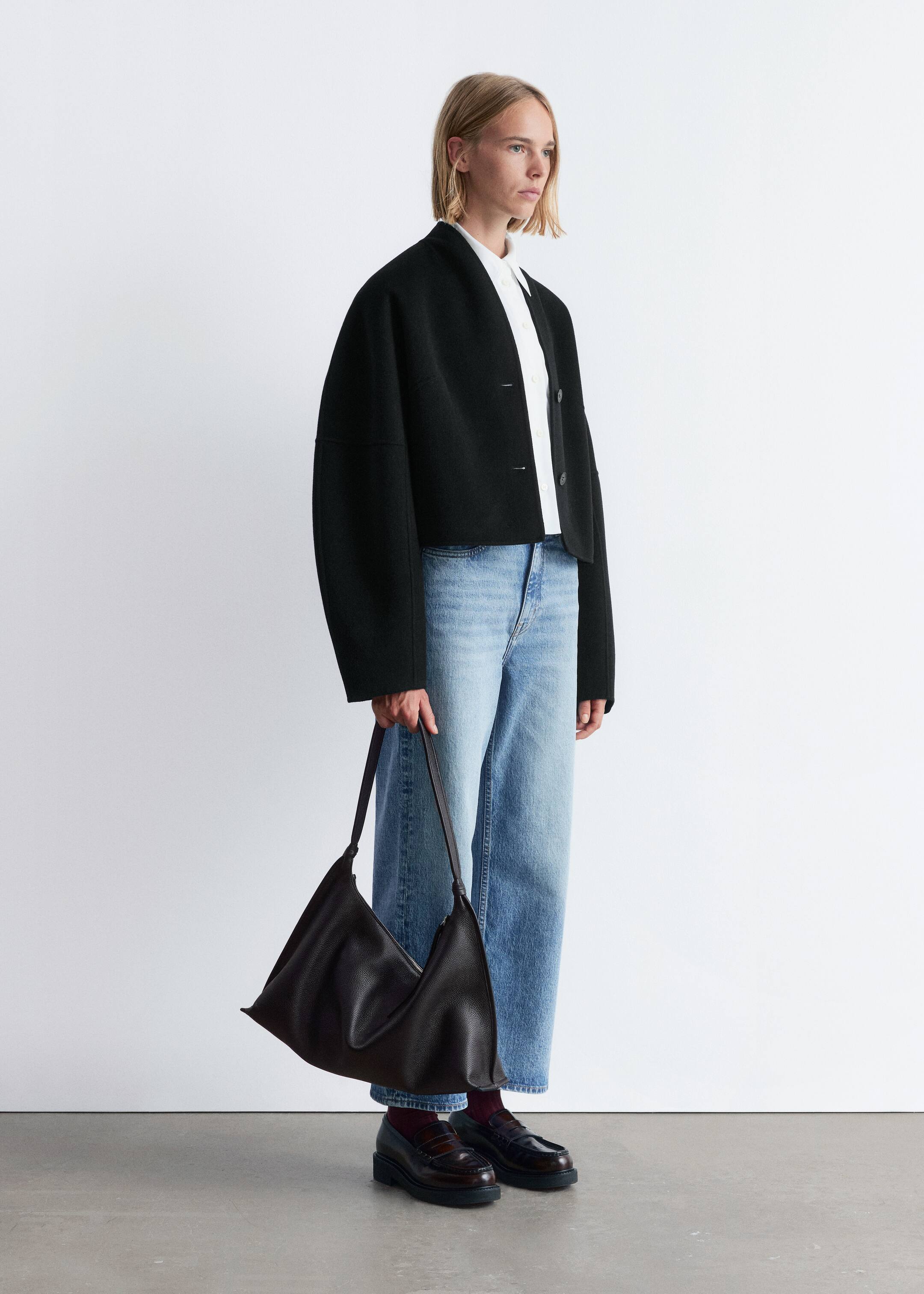 Agrandir l'image: Veste en laine doublée - Noir - FEMME | H&M CH 5