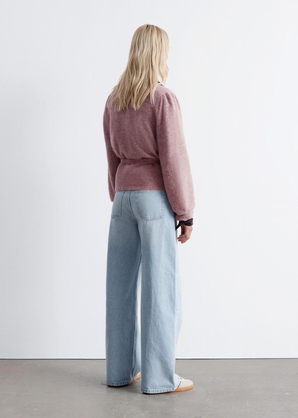 Image of Mohair-Blend Knitted Wrap Cardigan