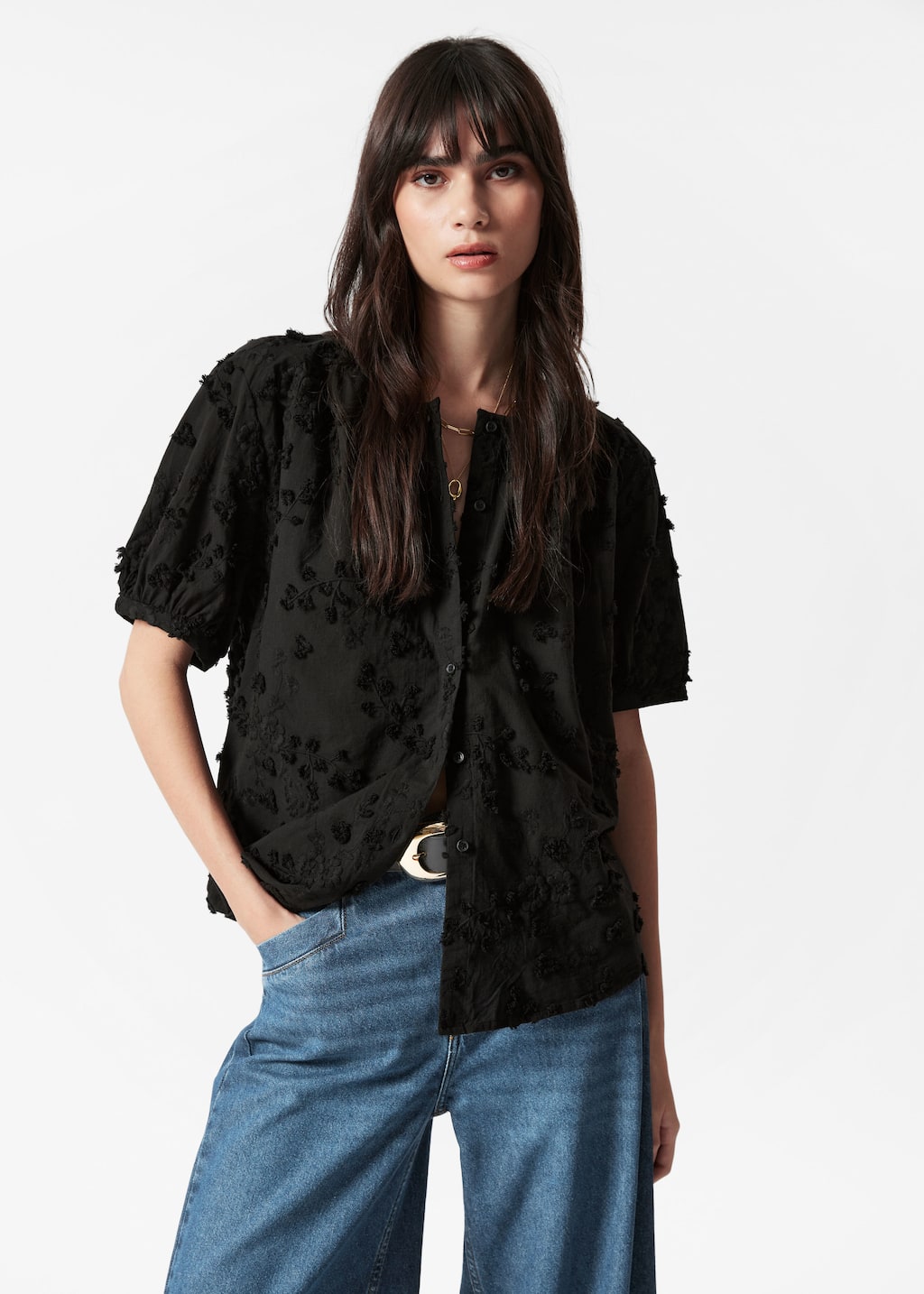 Image of Camicetta oversize con maniche a sbuffo