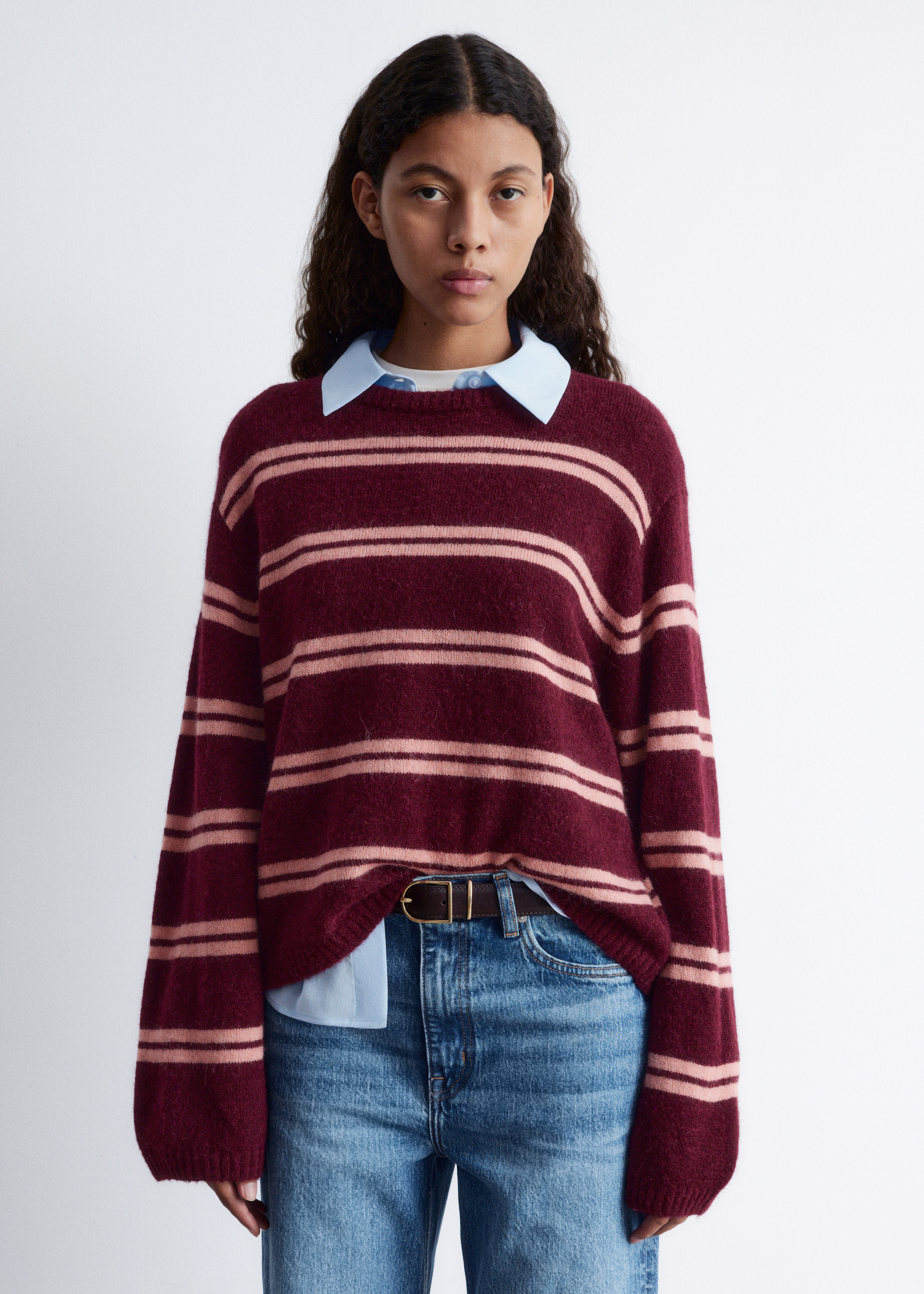 Crew Neck Jumper And Other Stories Alpaca Blend Sweater Knitted