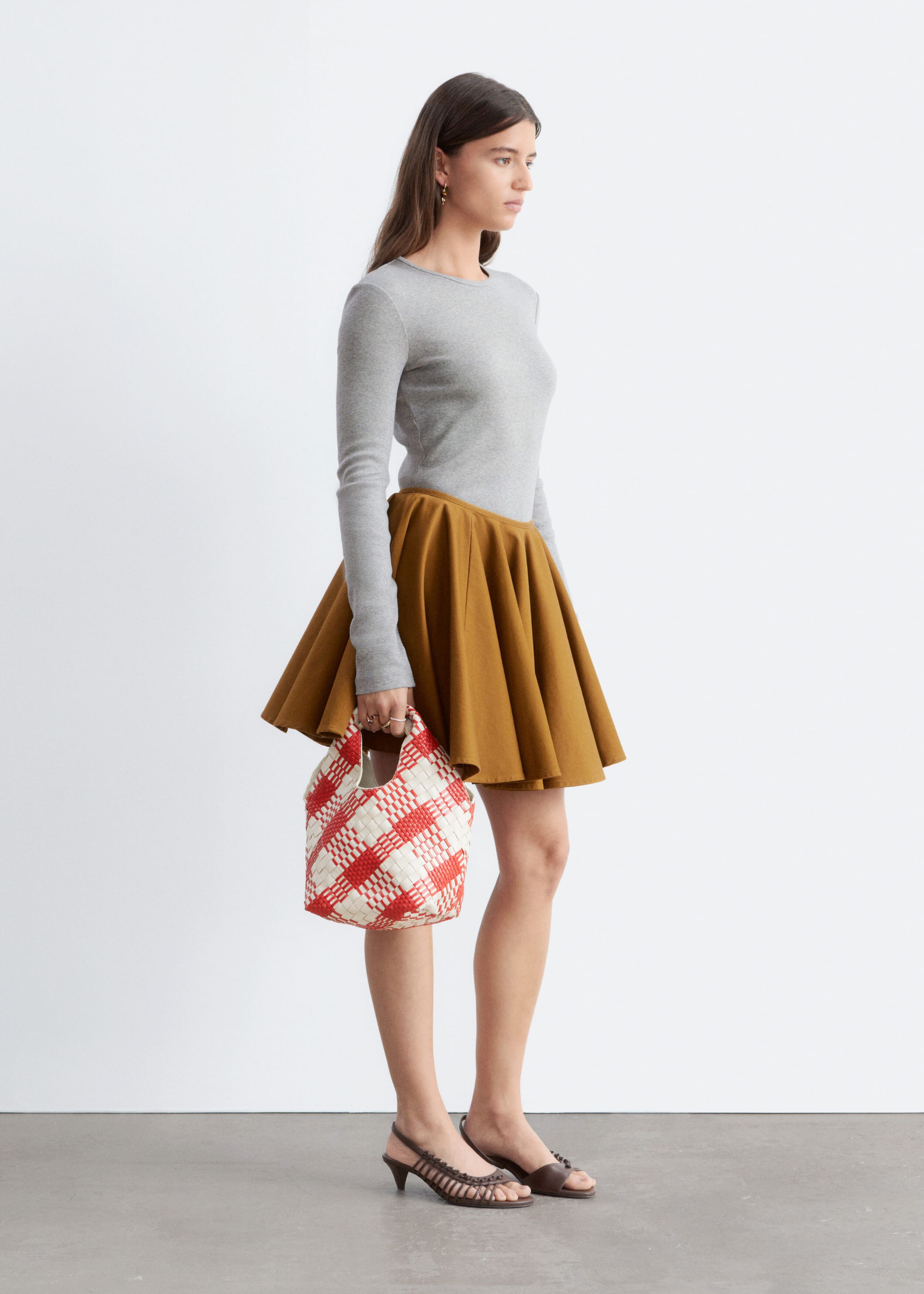 Image of Ribbed Long-Sleeve Top