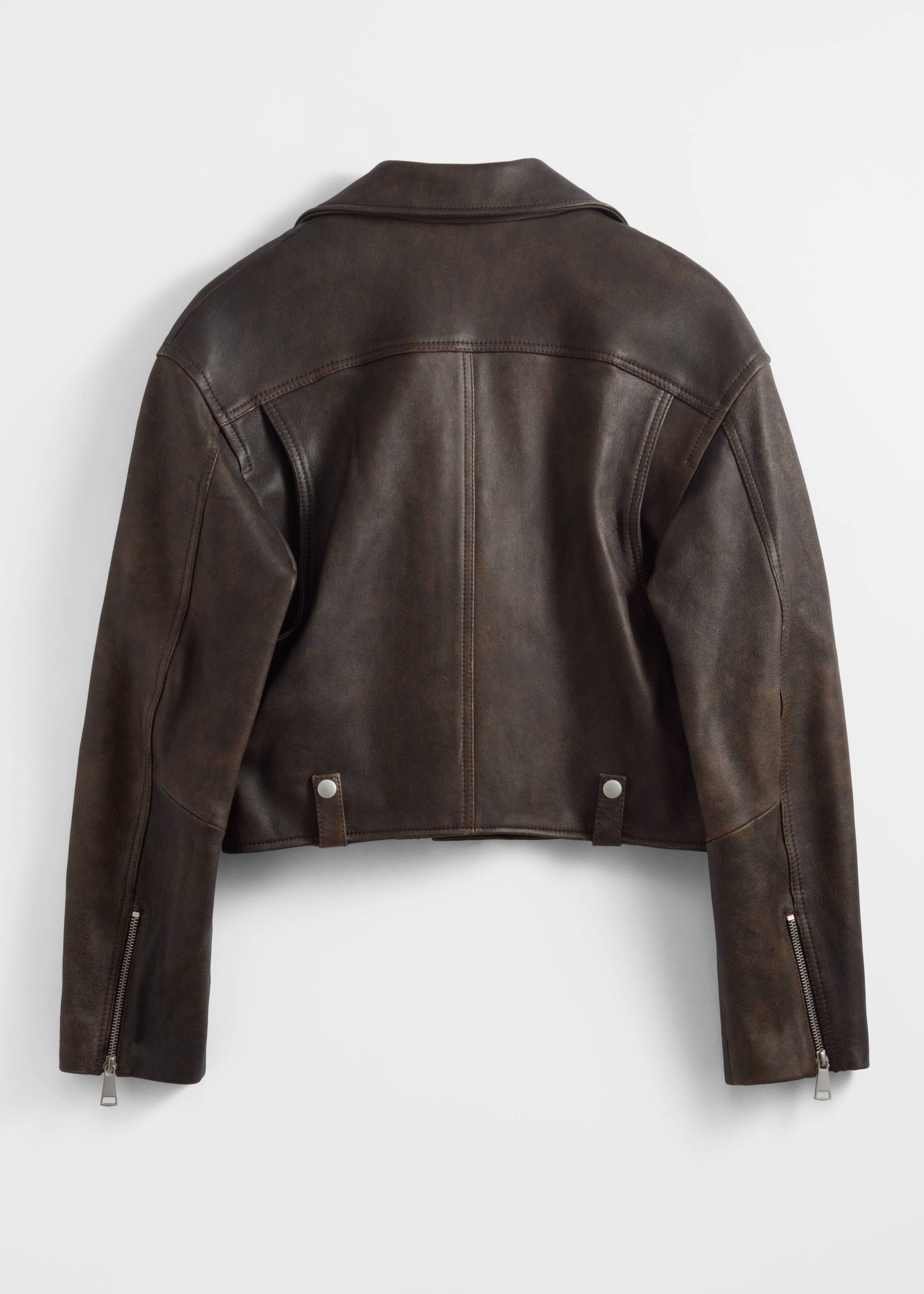 Image of Oversized Biker Leather Jacket