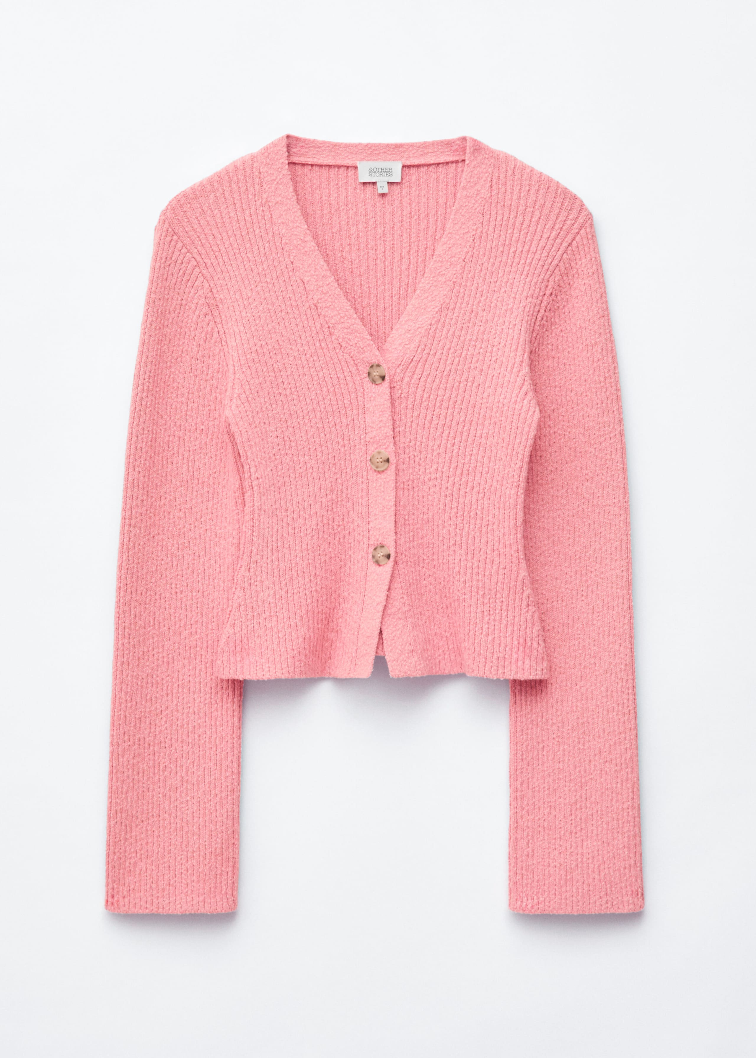 Image of Ribbed Cotton Cardigan