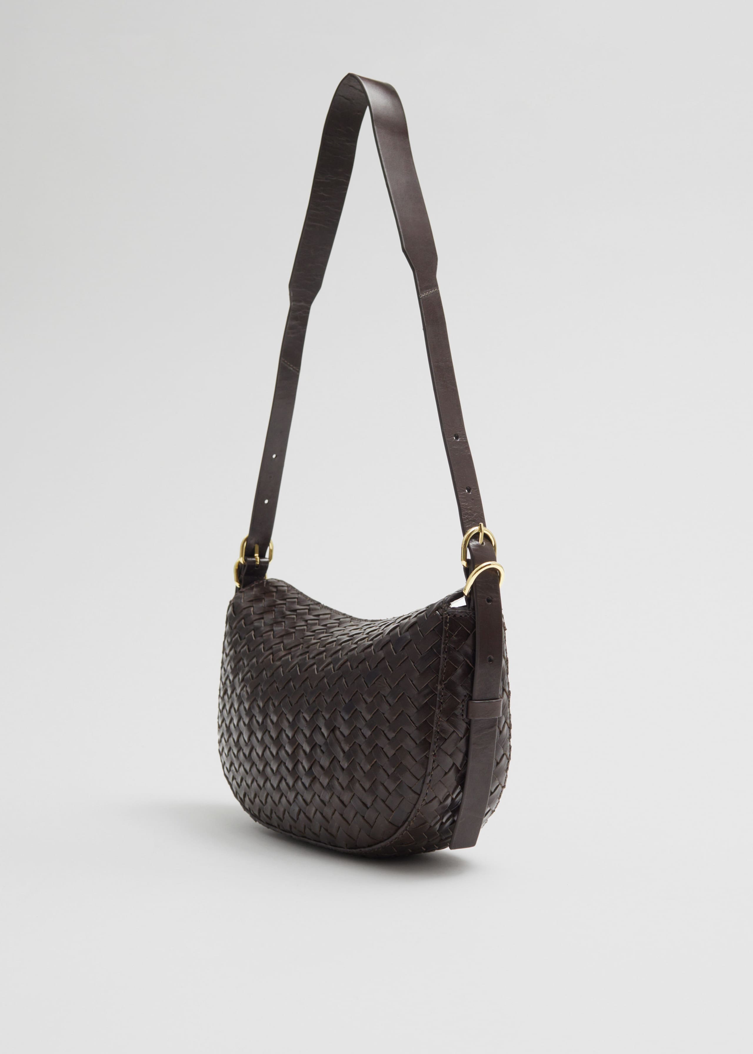 Borsa a spalla intrecciata - Nero - Natura morta