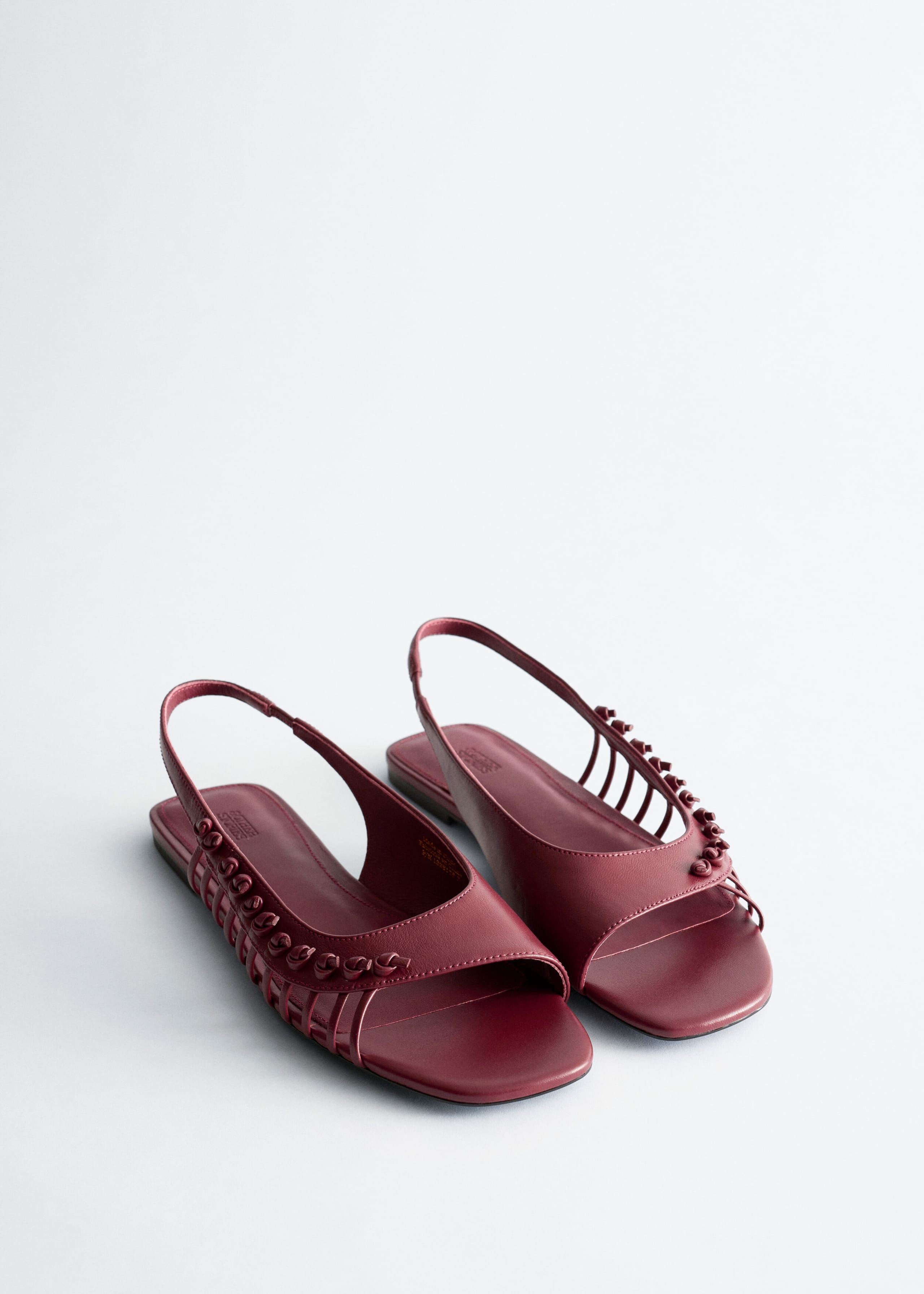 Leather Slingback Sandals - Green - Still Life