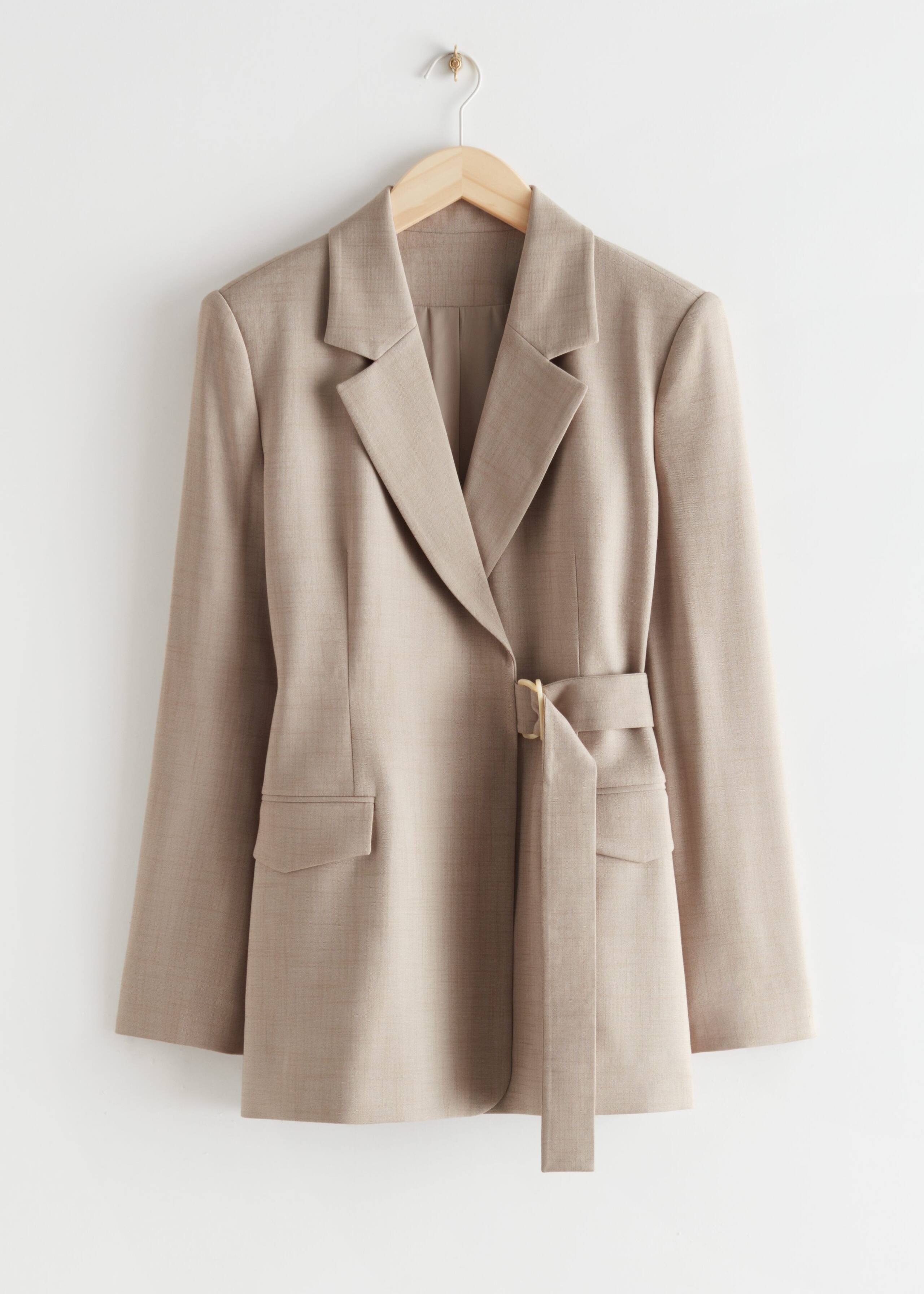 Side Strap Blazer - Beige - Bodegón
