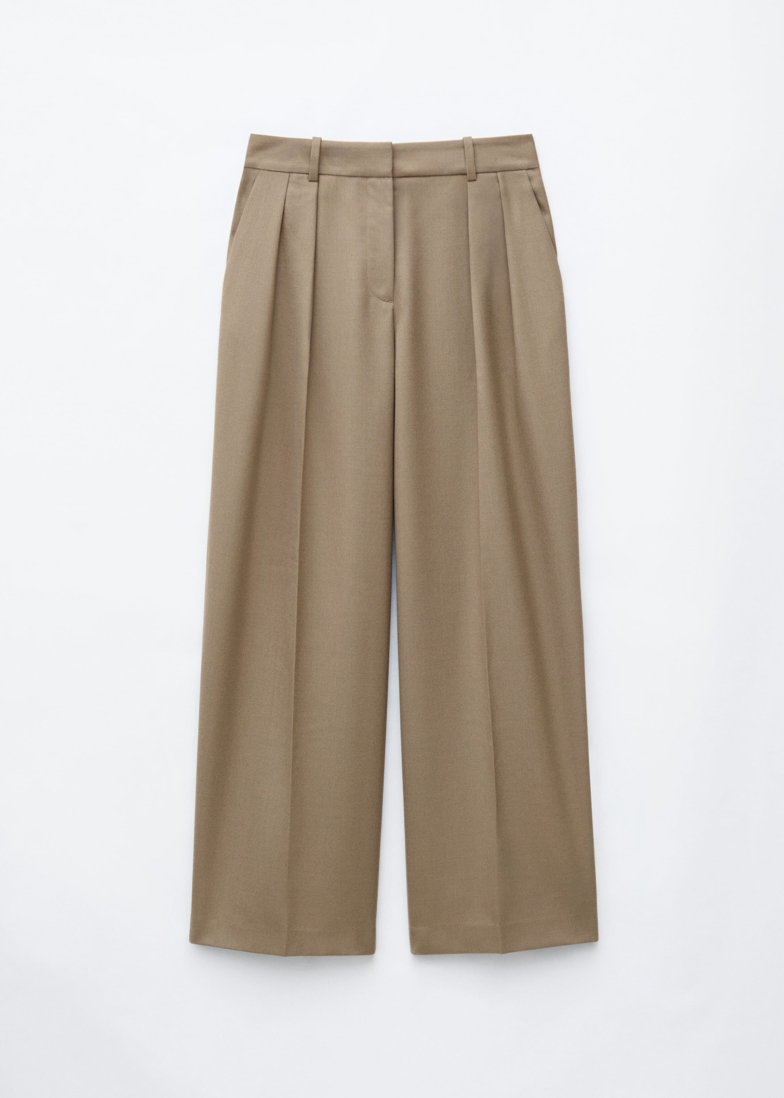 Elegante broek van een wolmix - Donkerbruin - Stilleven