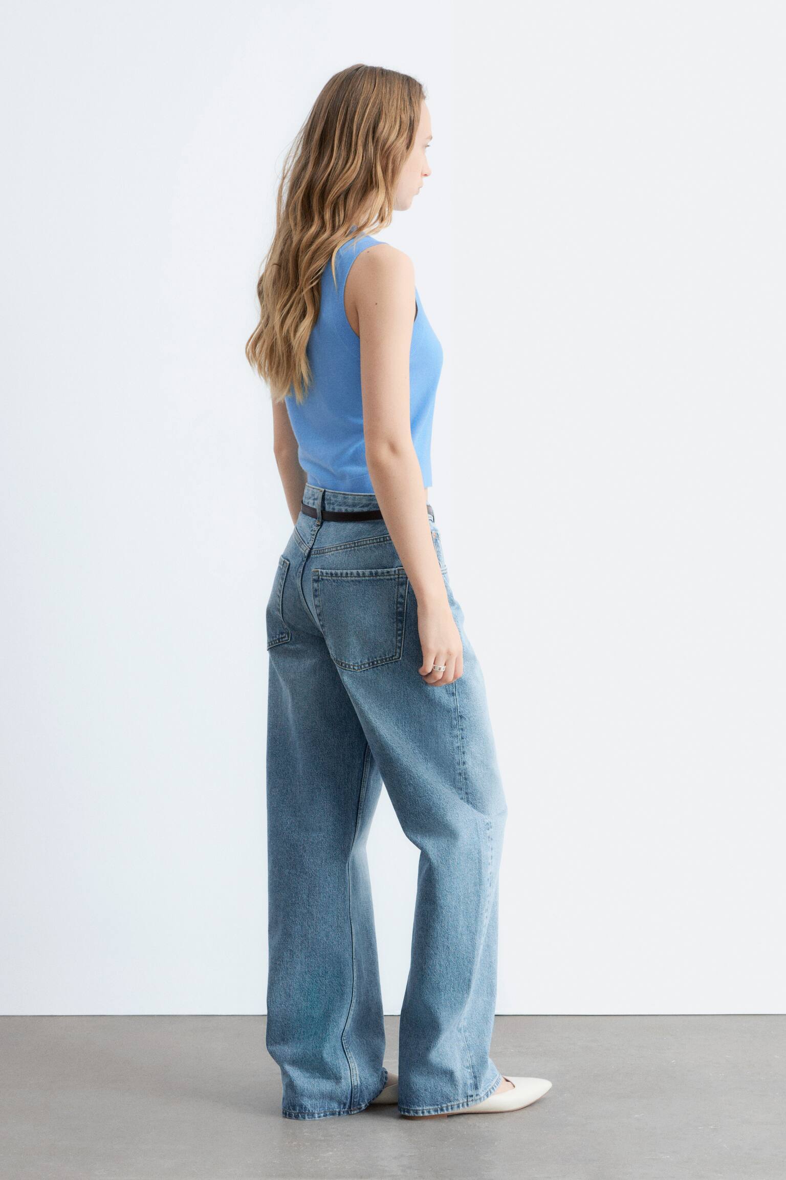 אפודת קשמיר סרוגה - תכלת/אדום - 9