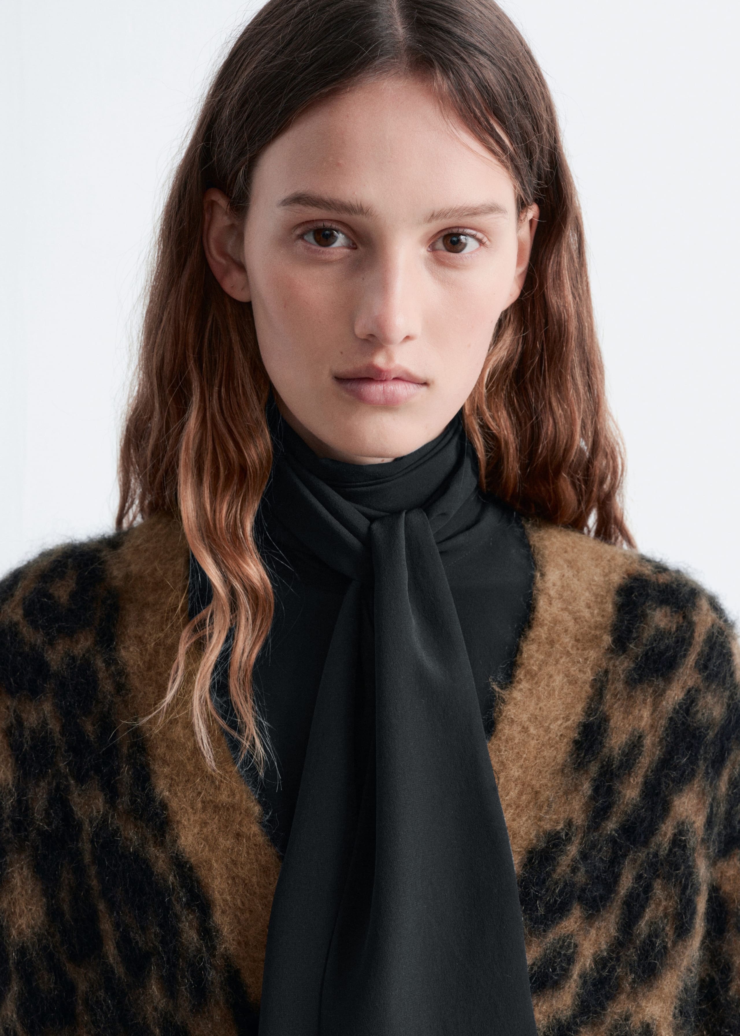 Image of Oversized cardigan i mohairblandning