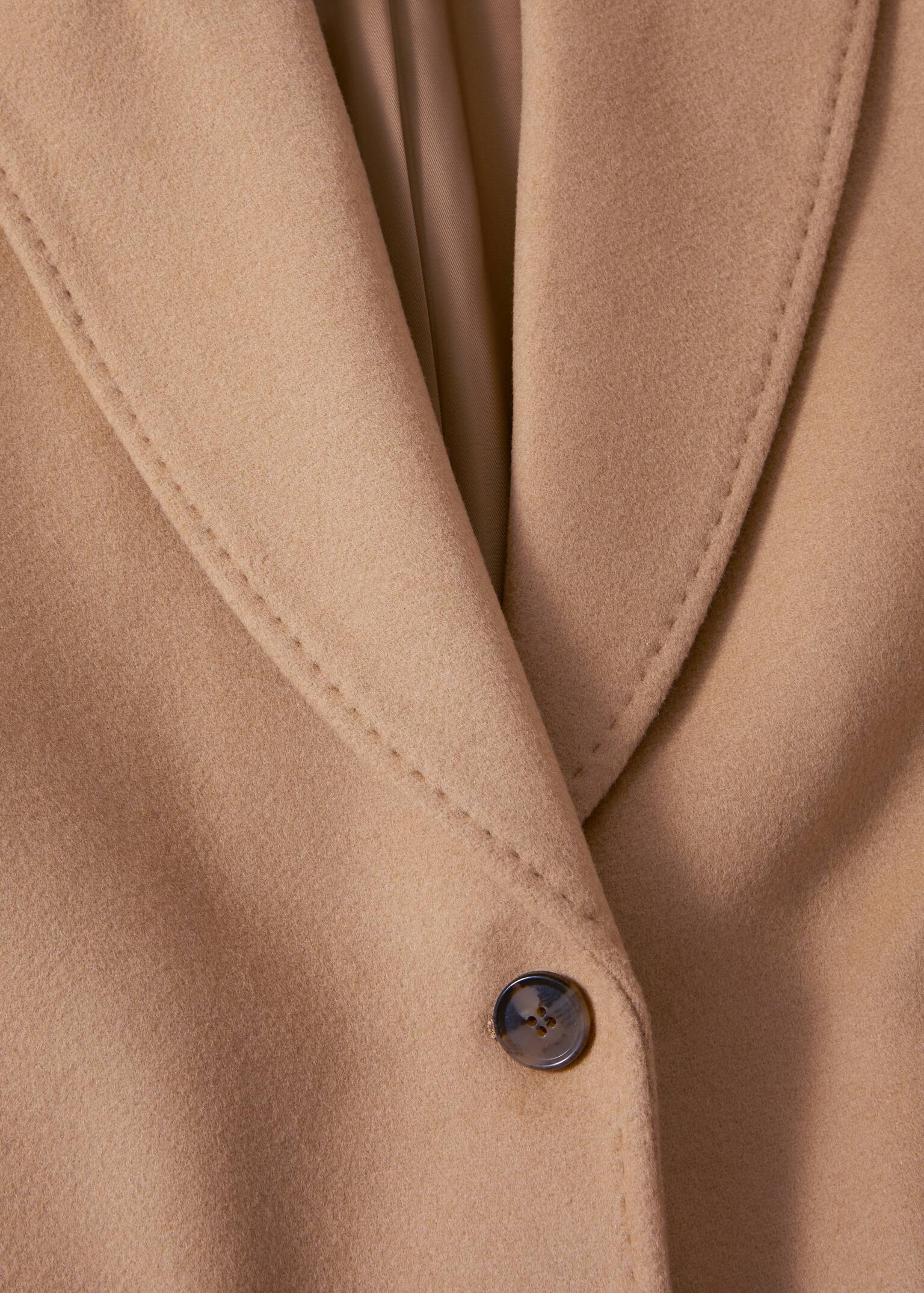 Eleganter, einreihiger Mantel - Camel/Schwarz - 7