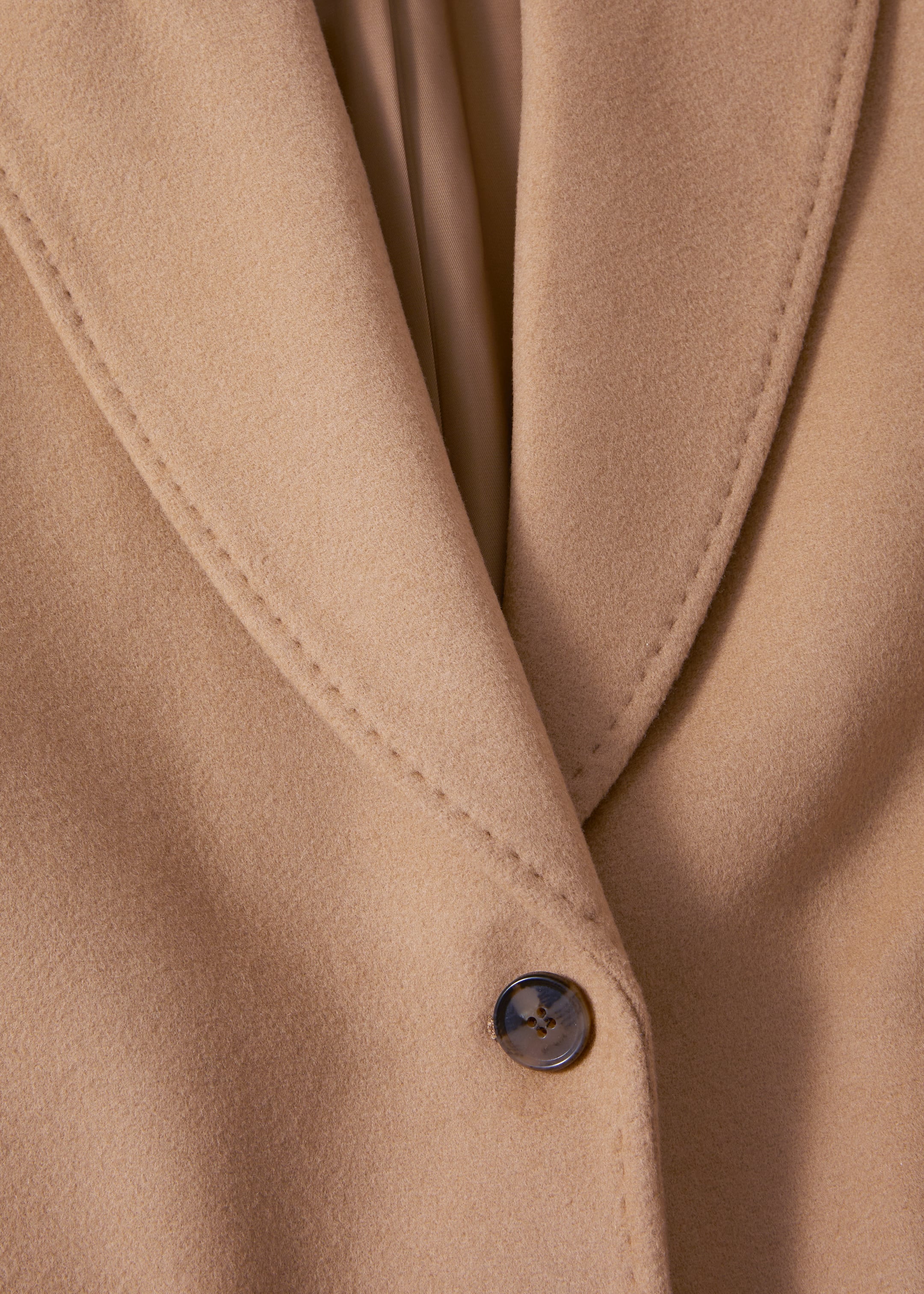 View larger image: Tailored Single-Breasted Coat - Camel - Ladies | H&M GB 9