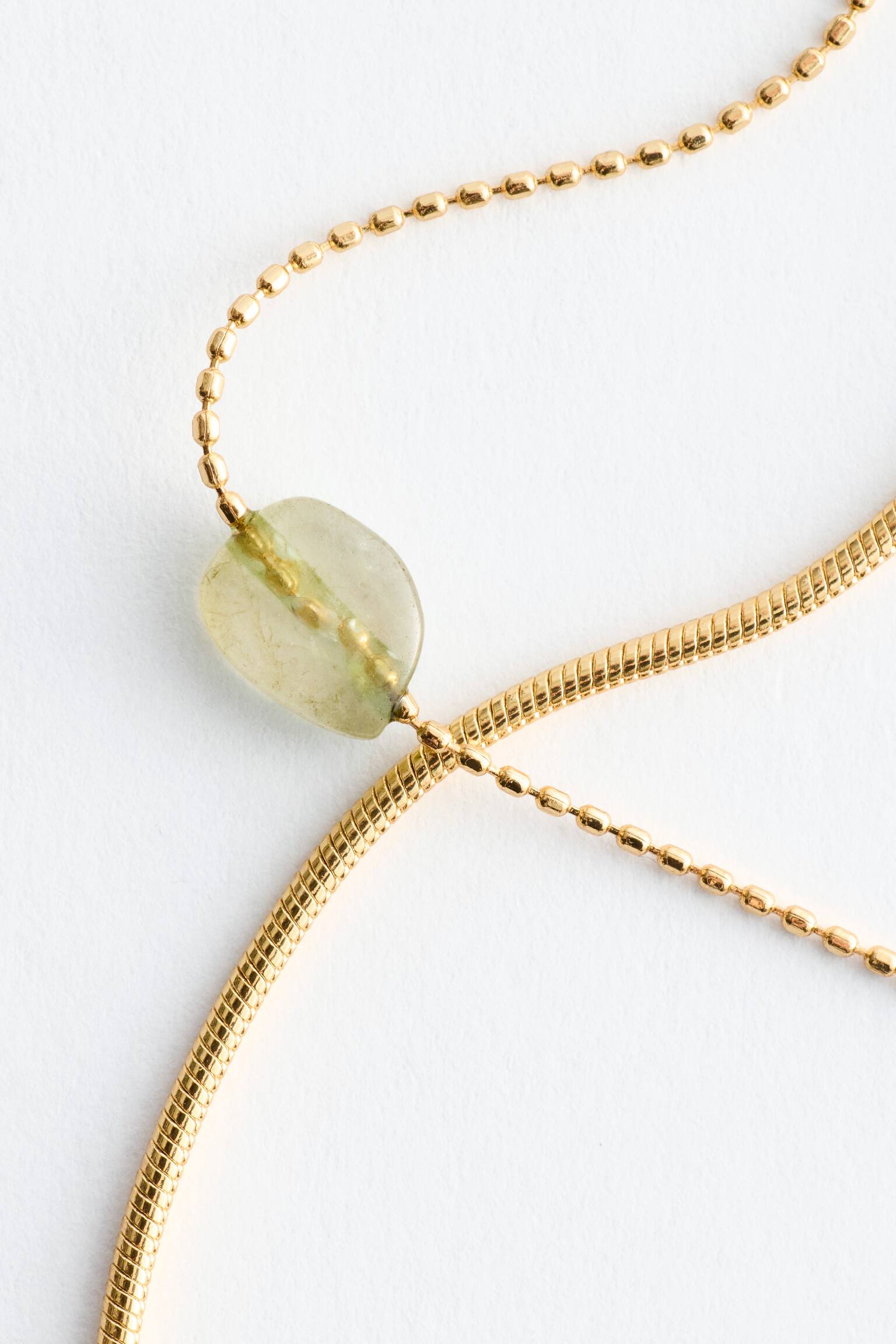 Podwójna bransoletka łańcuszkowa z kwarcem - 3