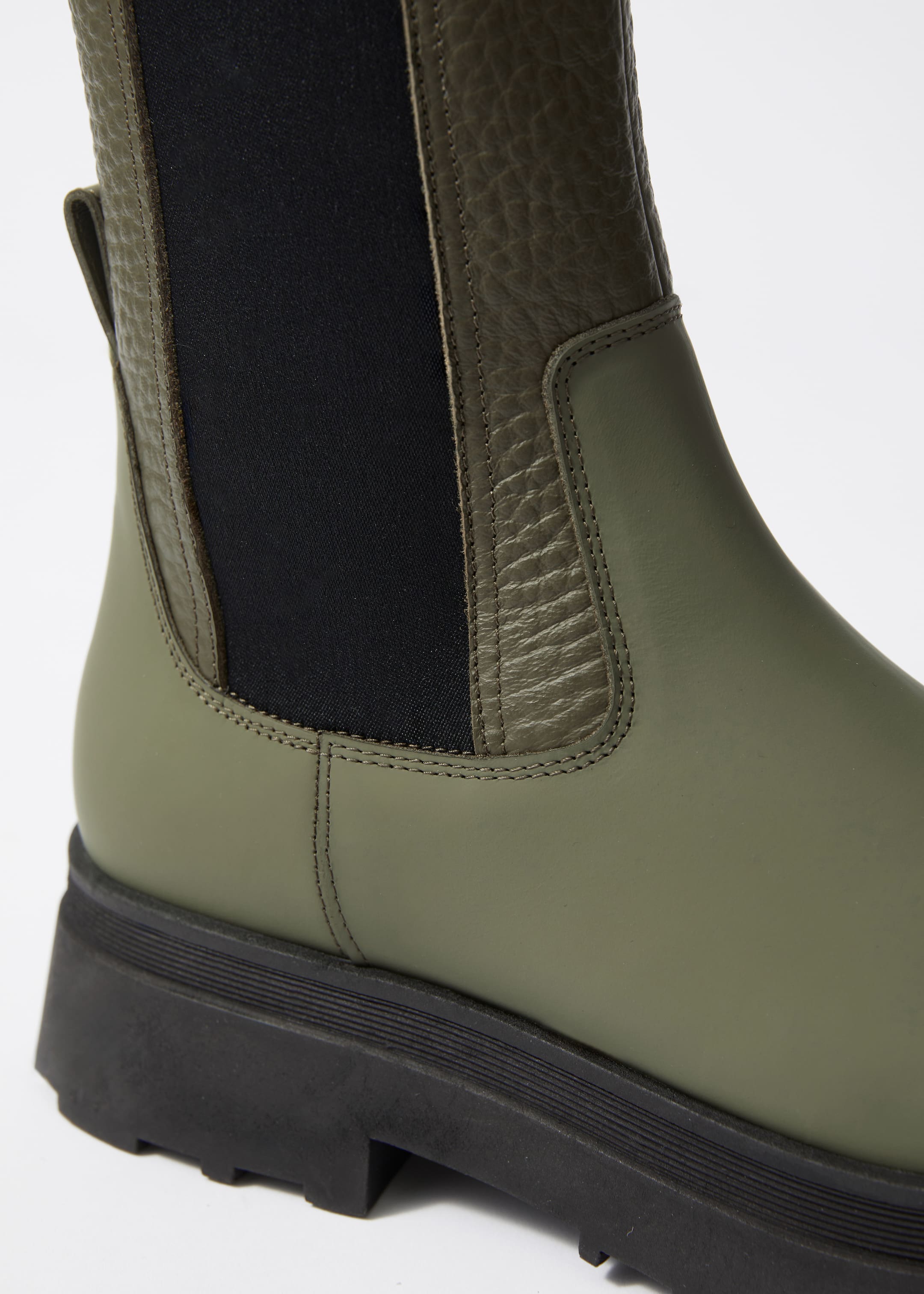View larger image: Lined Leather Chelsea Boots - Dusty green - Ladies | H&M GB 4