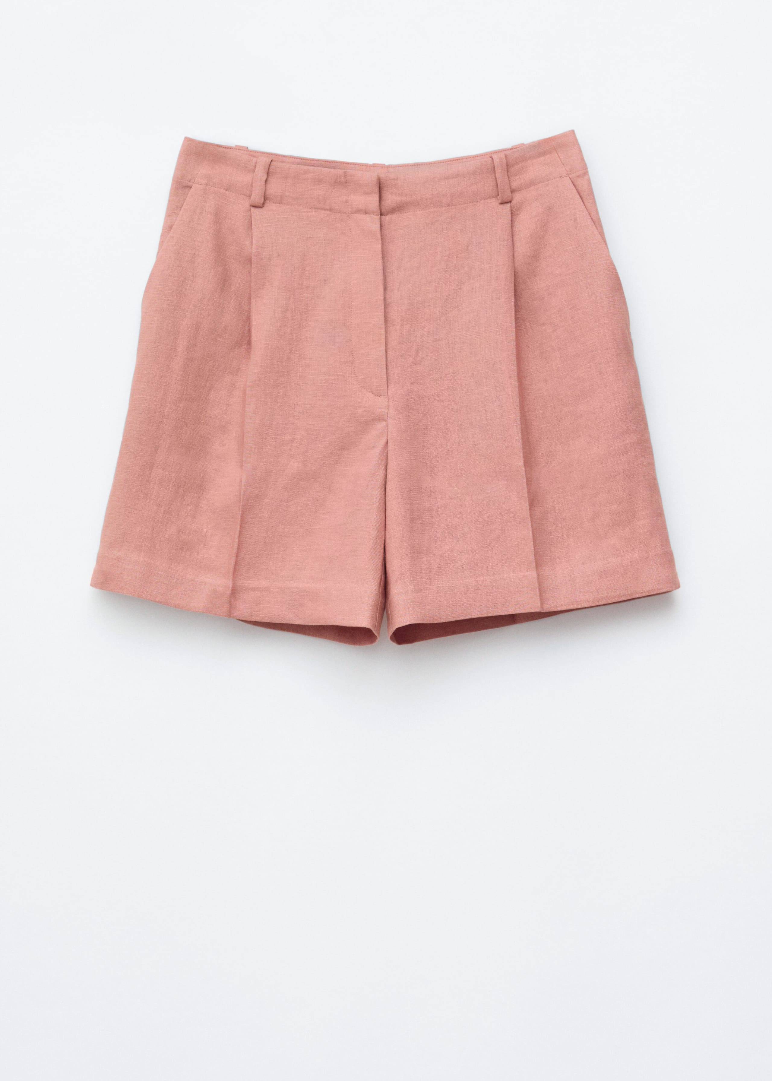 Image of Pleated Linen Shorts