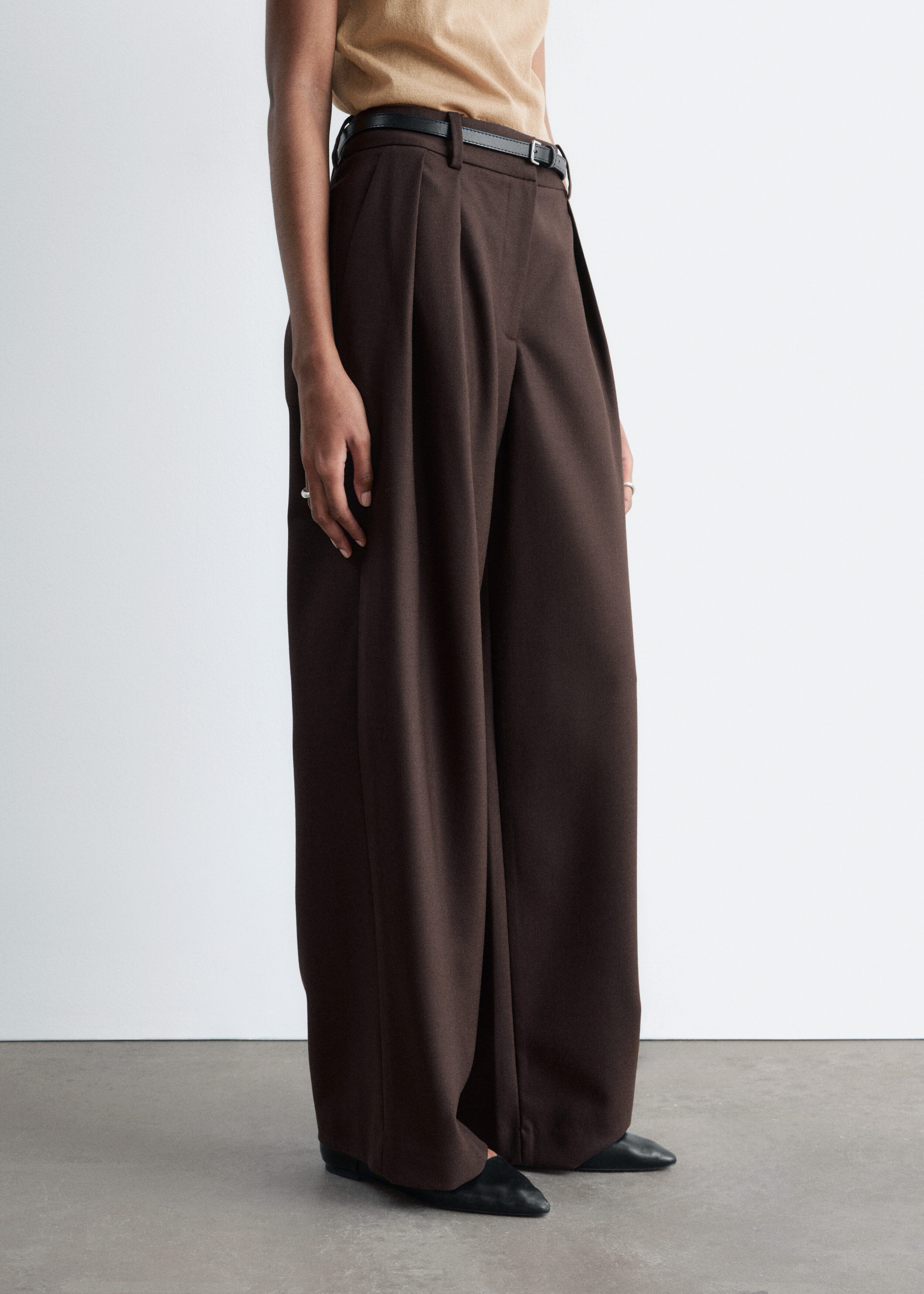 Wool-Blend Tailored Trousers - Dark Brown - & Other Stories GB