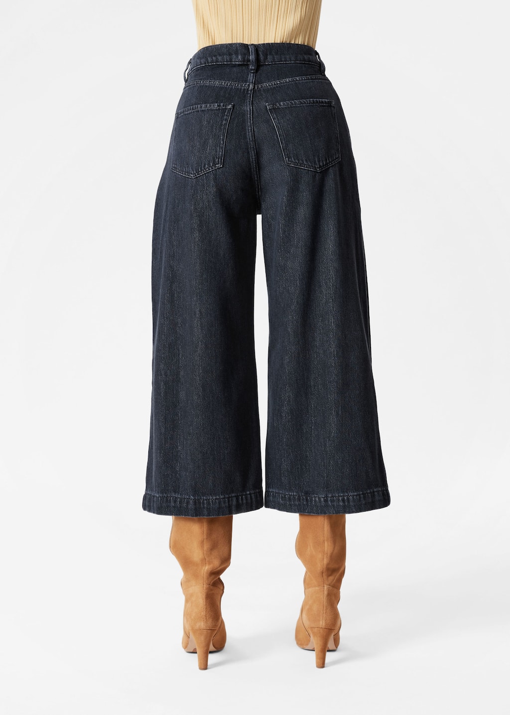 Image of Cropped Wide-Leg Jeans