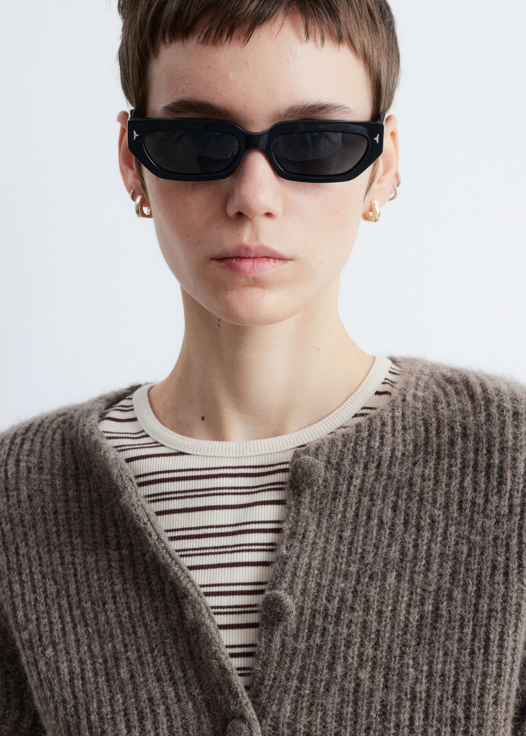 Agrandir l'image: Cardigan en maille côtelée - Taupe - FEMME | H&M FR 3