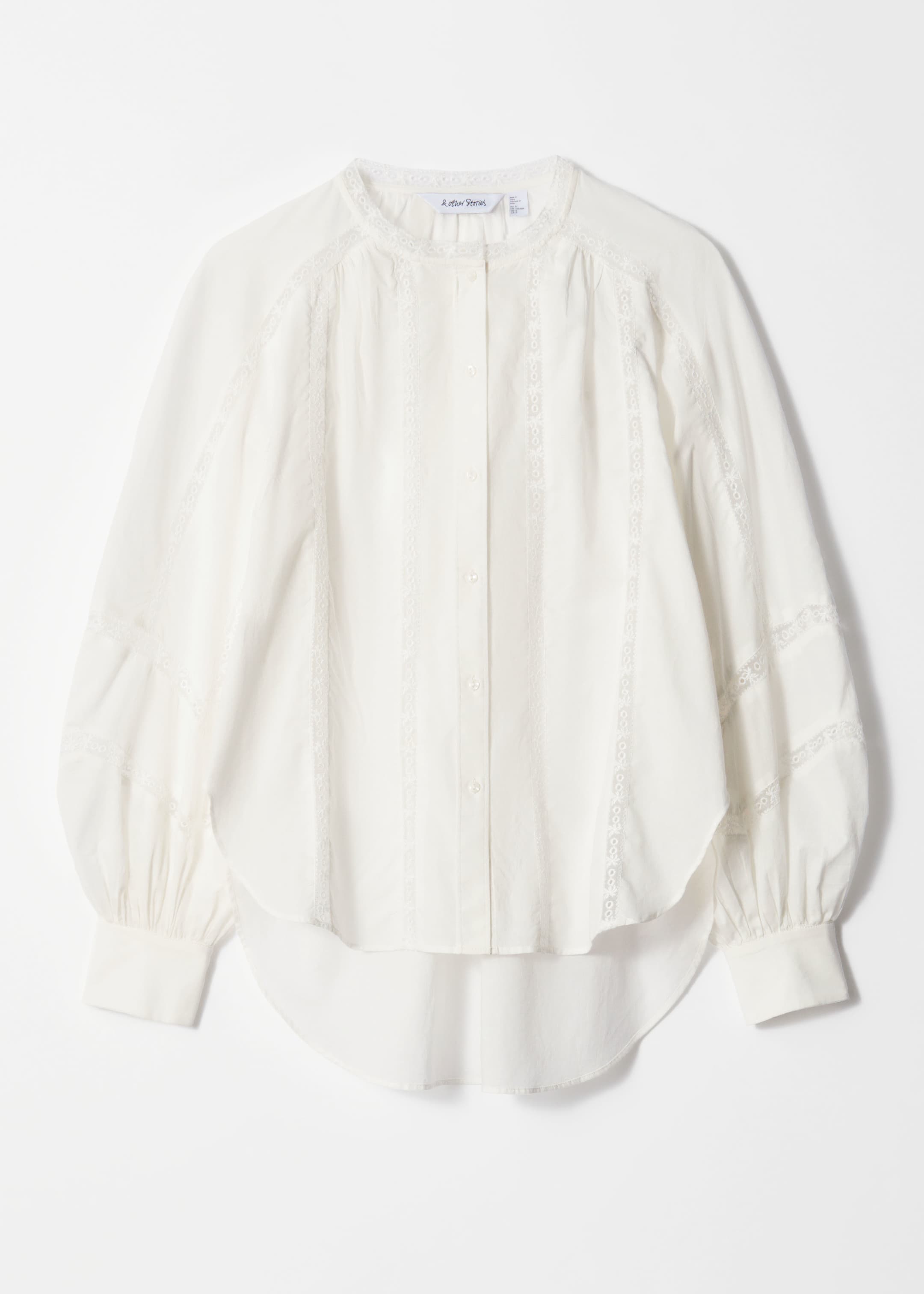 Agrandir l'image: Blouse ample bordée de dentelle - Blanc - FEMME | H&M FR 6