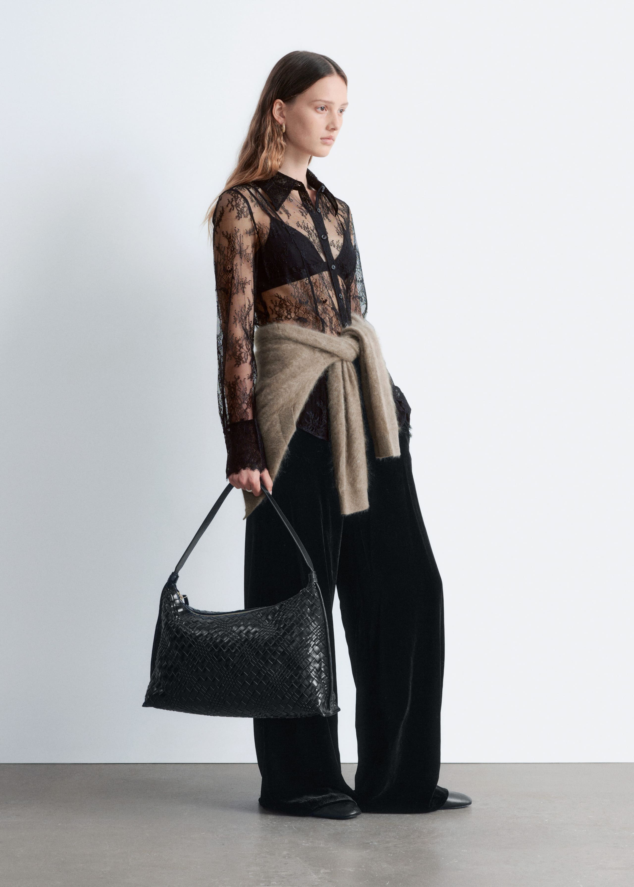 Image of Tapered Lace Shirt