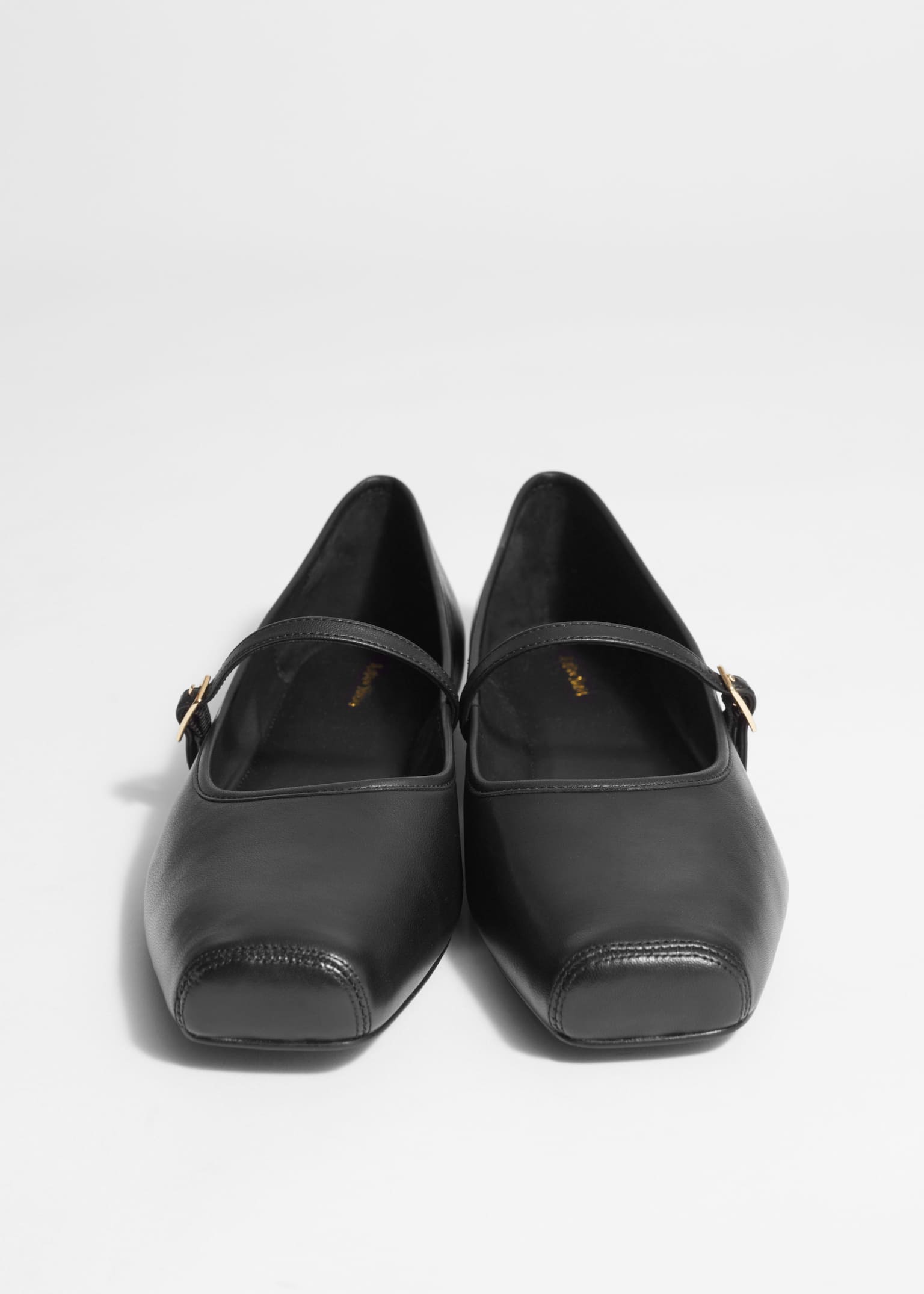 Baleriny z kwadratowymi noskami - Czarny - 3