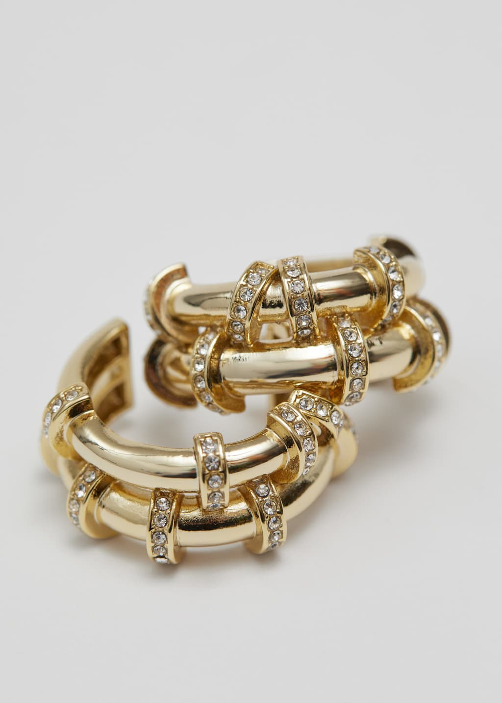 Crystal Adorned Hoops