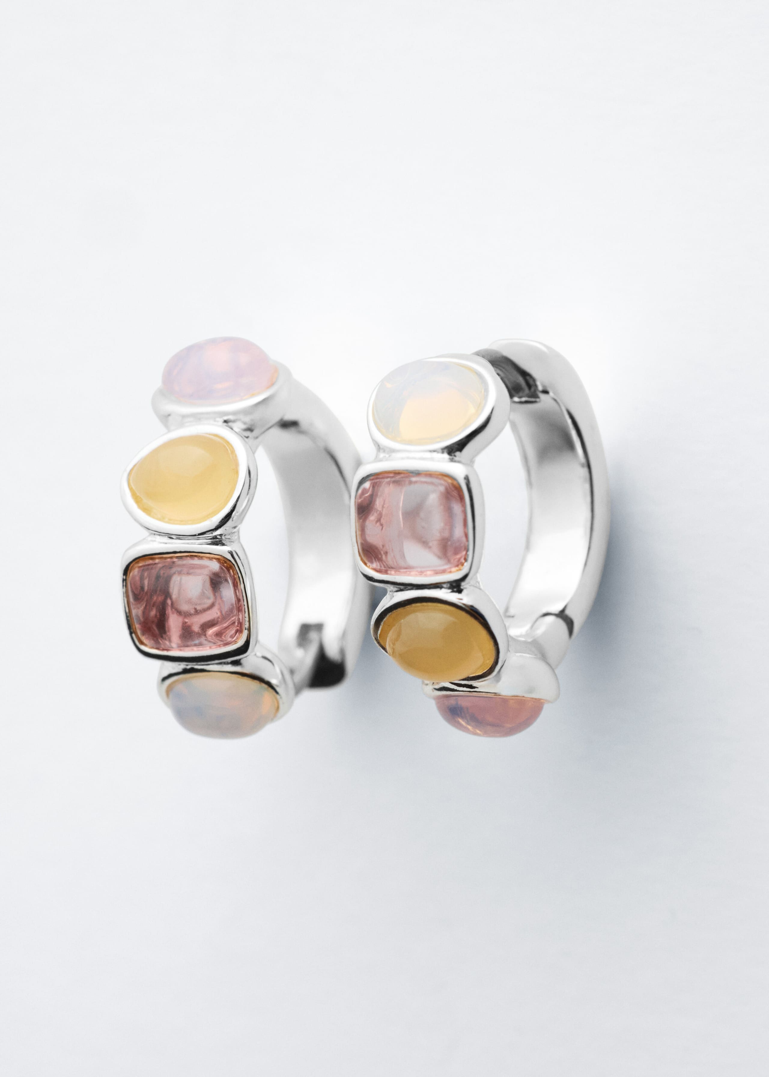 Multi-Coloured Hoop Earrings - {{variantName}} - Descriptive Detail