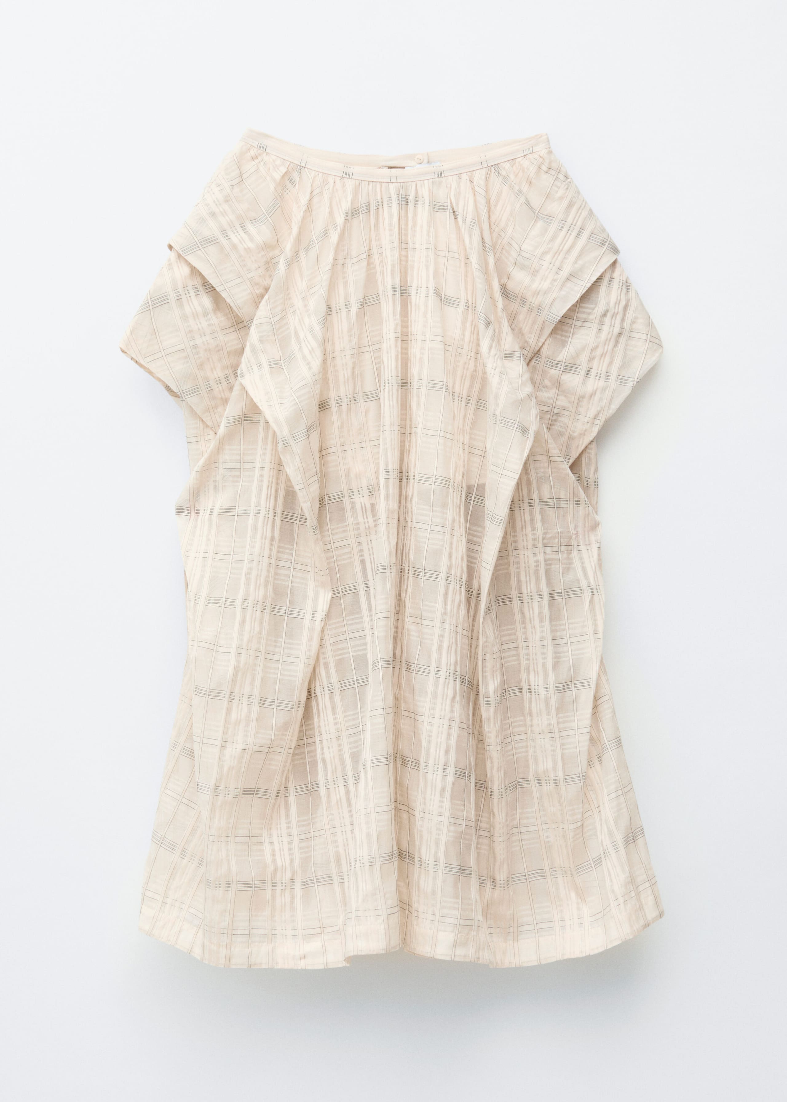 Image of Gathered Cotton Midi Skirt