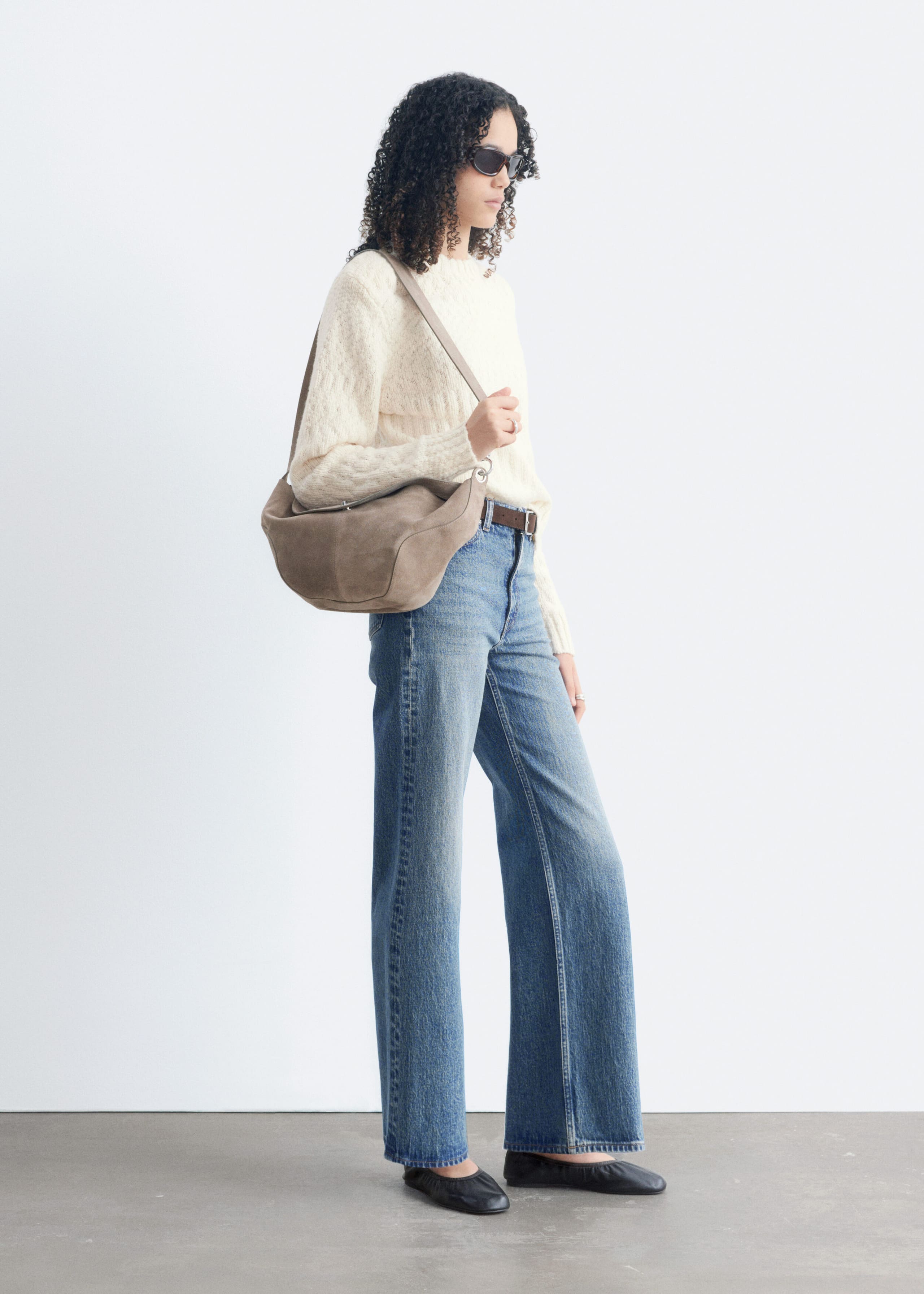 Wool-Cotton Bouclé Jumper - Dark pink - Lookbook