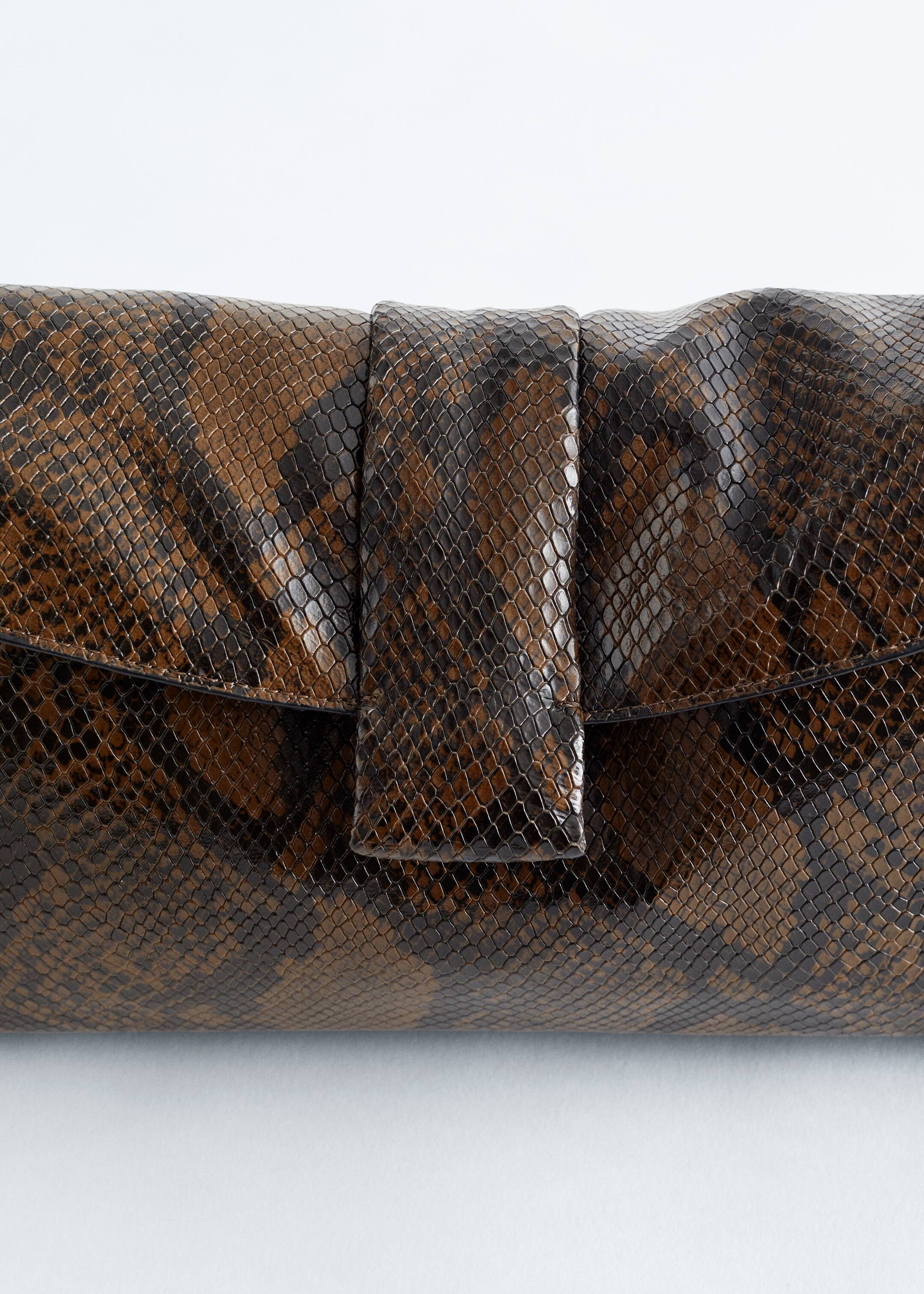 Agrandir l'image: Pochette en cuir souple - Serpent marron foncé - FEMME | H&M FR 6