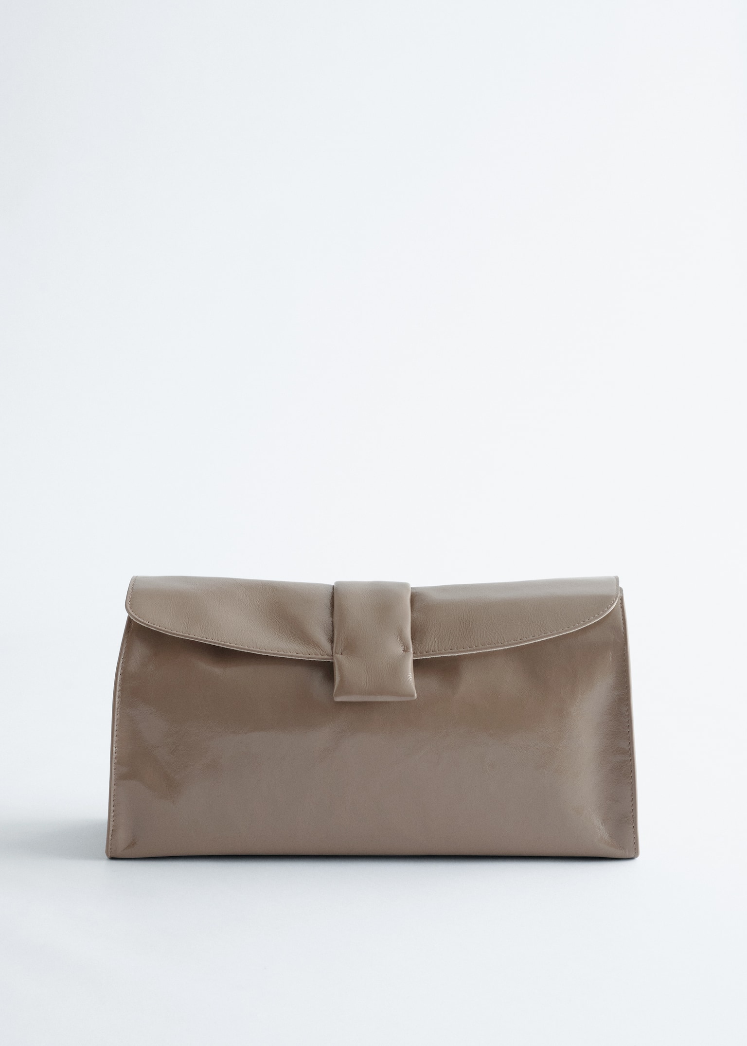 Pochette en cuir souple - Taupe/Serpent beige/Serpent marron foncé/Noir